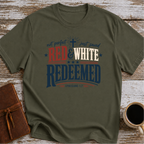 Red and White Redeemed T-Shirt