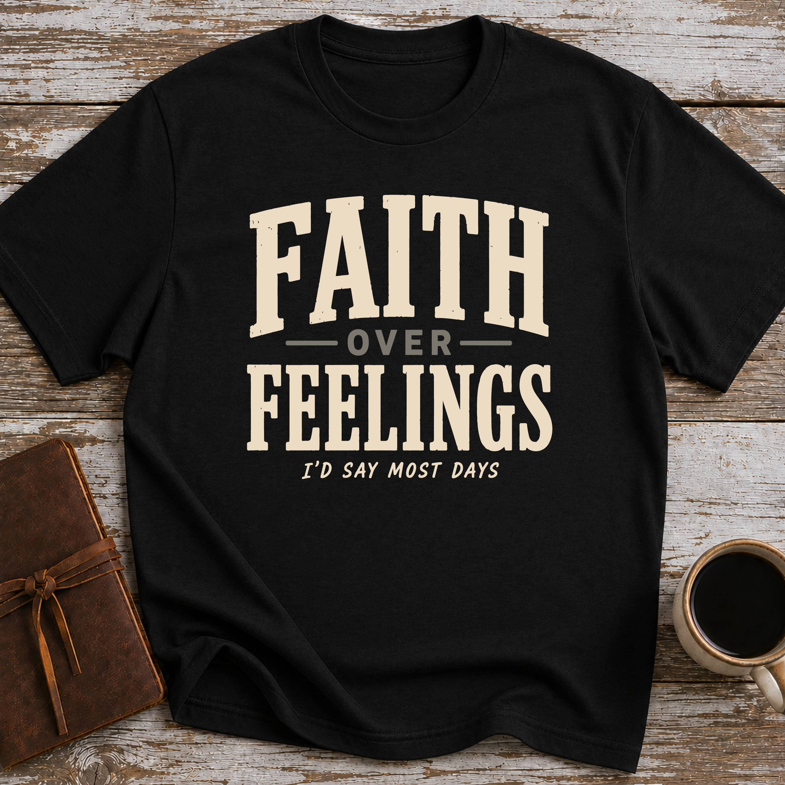 Faith Over Feelings... I'd Say Most Days - T-Shirt