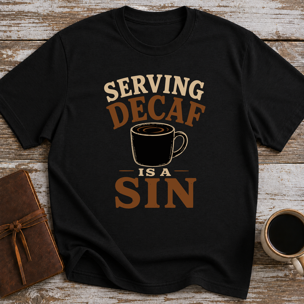 Serving Decaf Is A Sin - T-Shirt