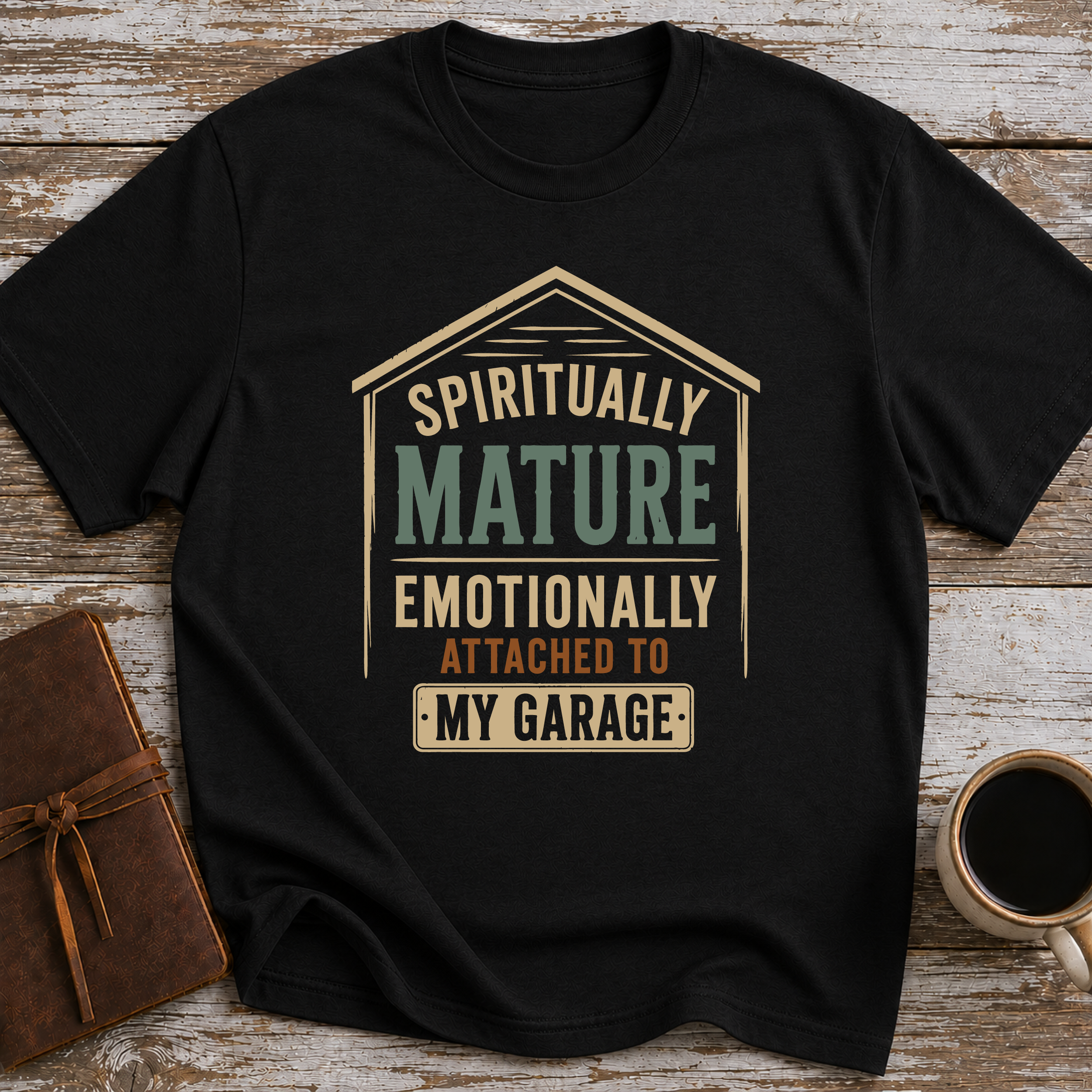 Spiritually Mature Emotionally Attached To My Garage - T-Shirt