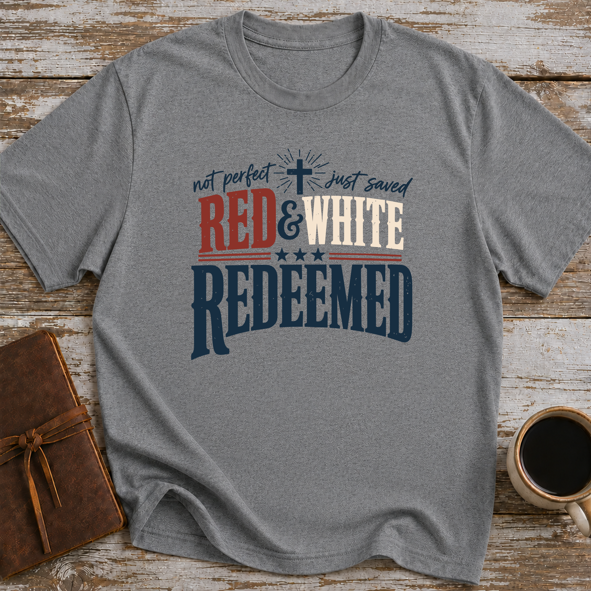 Red And White Redeemed - T-Shirt
