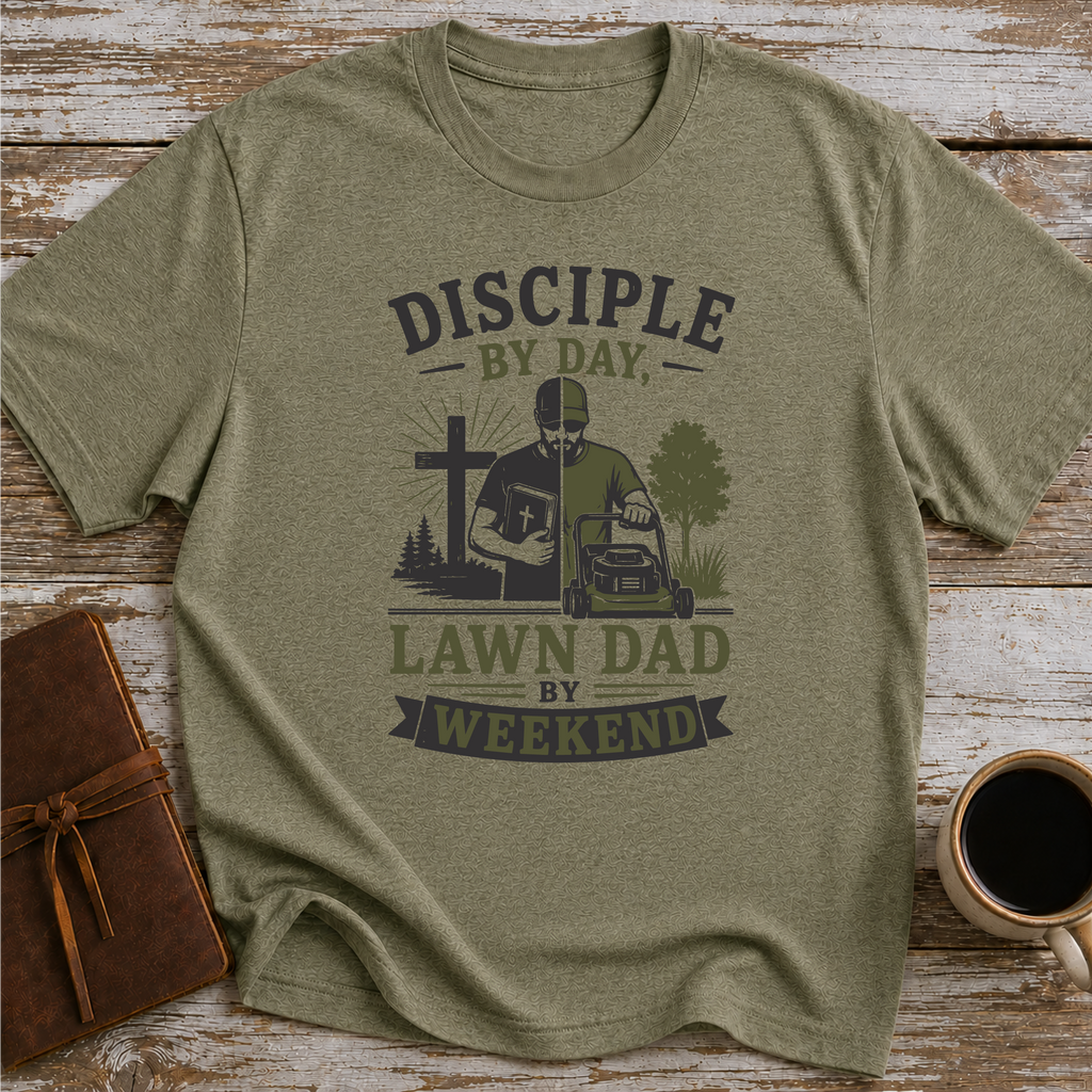 Disciple By Day, Lawn Dad By Weekend - T-Shirt
