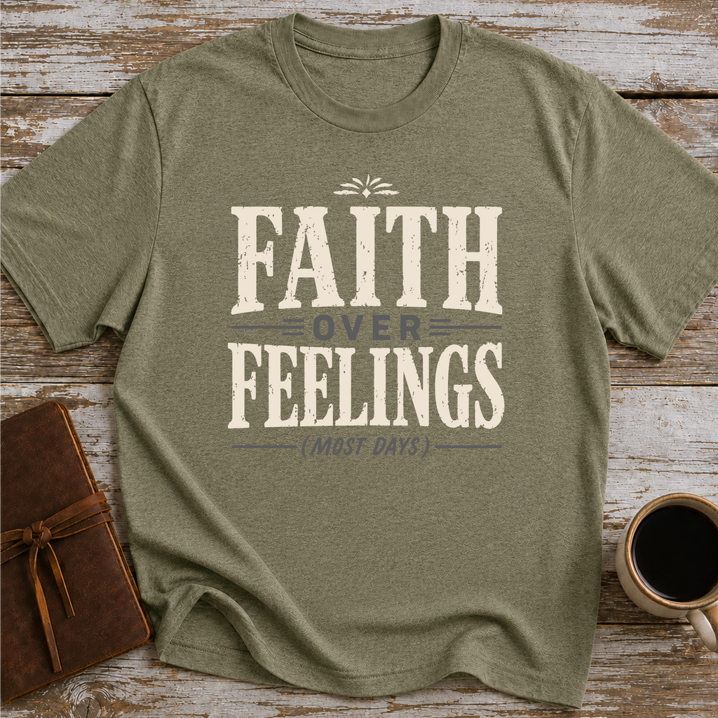 Faith Over Feelings (Most Days) - Christian Unisex T-Shirt