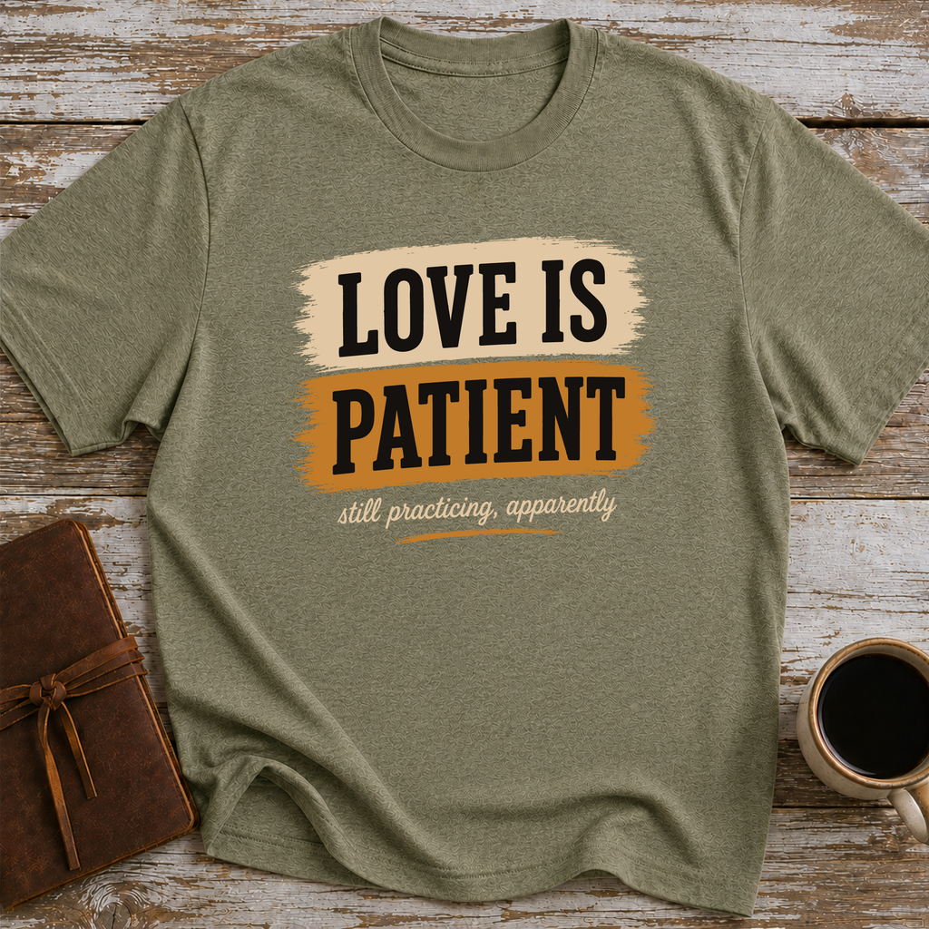 Love Is Patient. Still Practicing, Apparently - T-Shirt