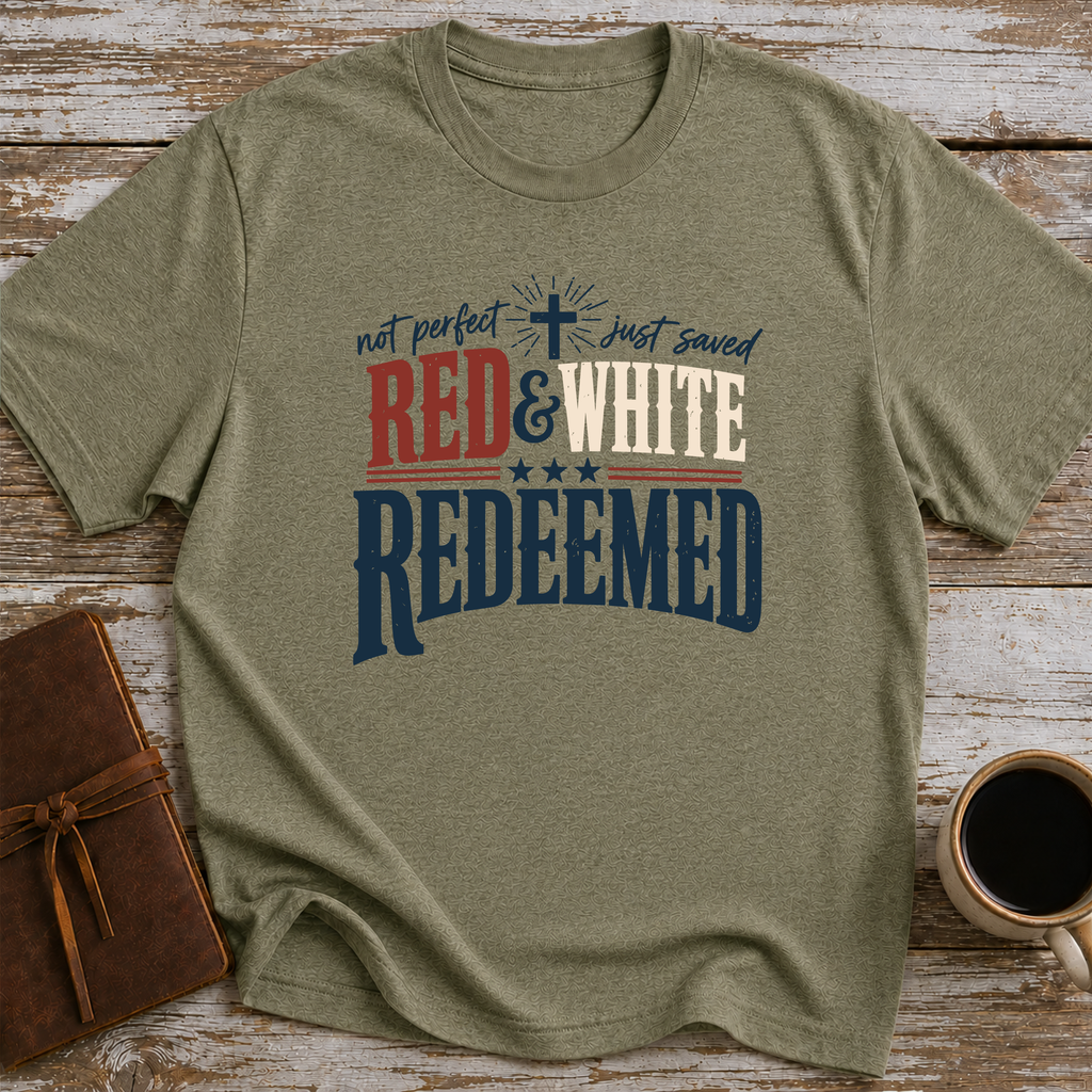 Red And White Redeemed - T-Shirt
