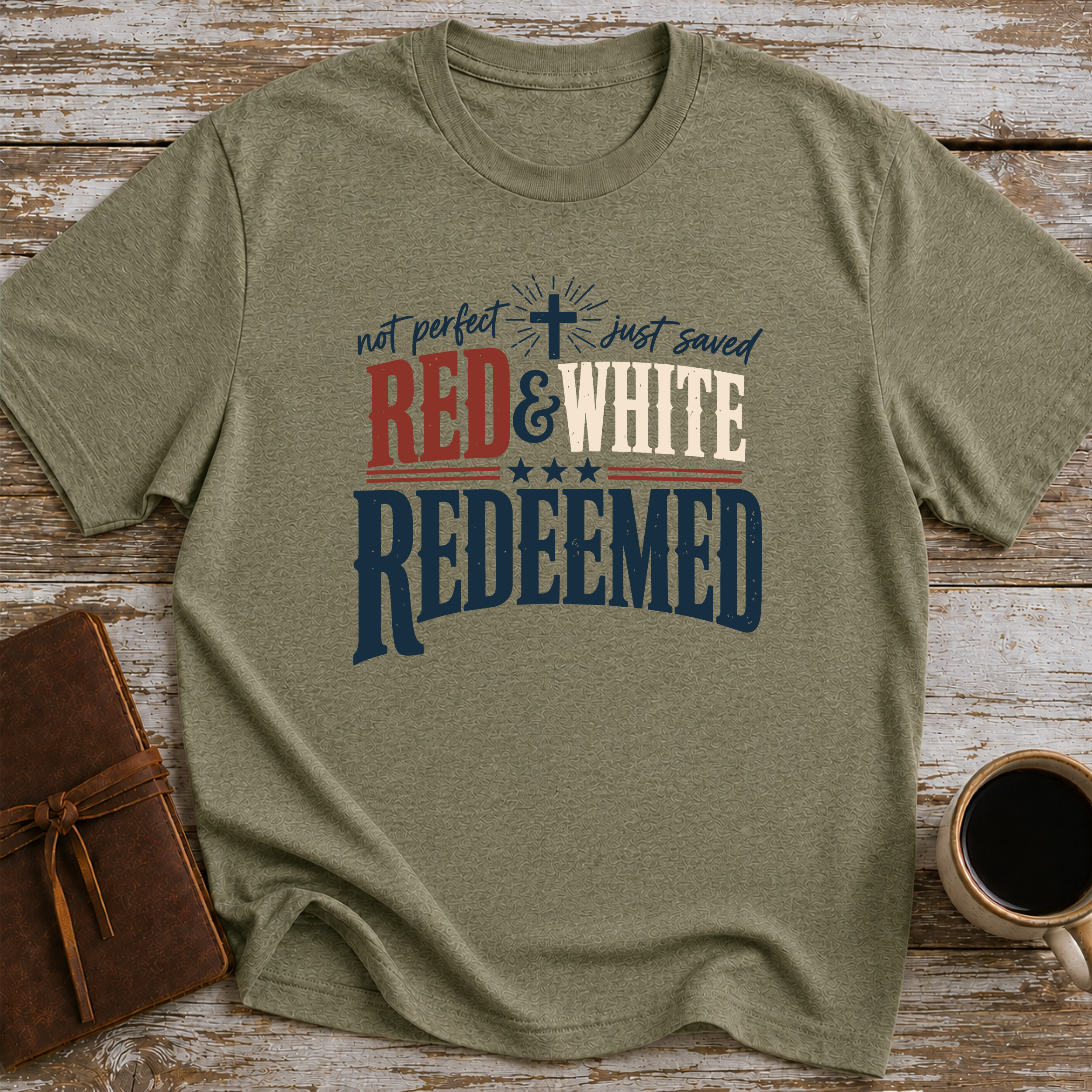 Red And White Redeemed - T-Shirt