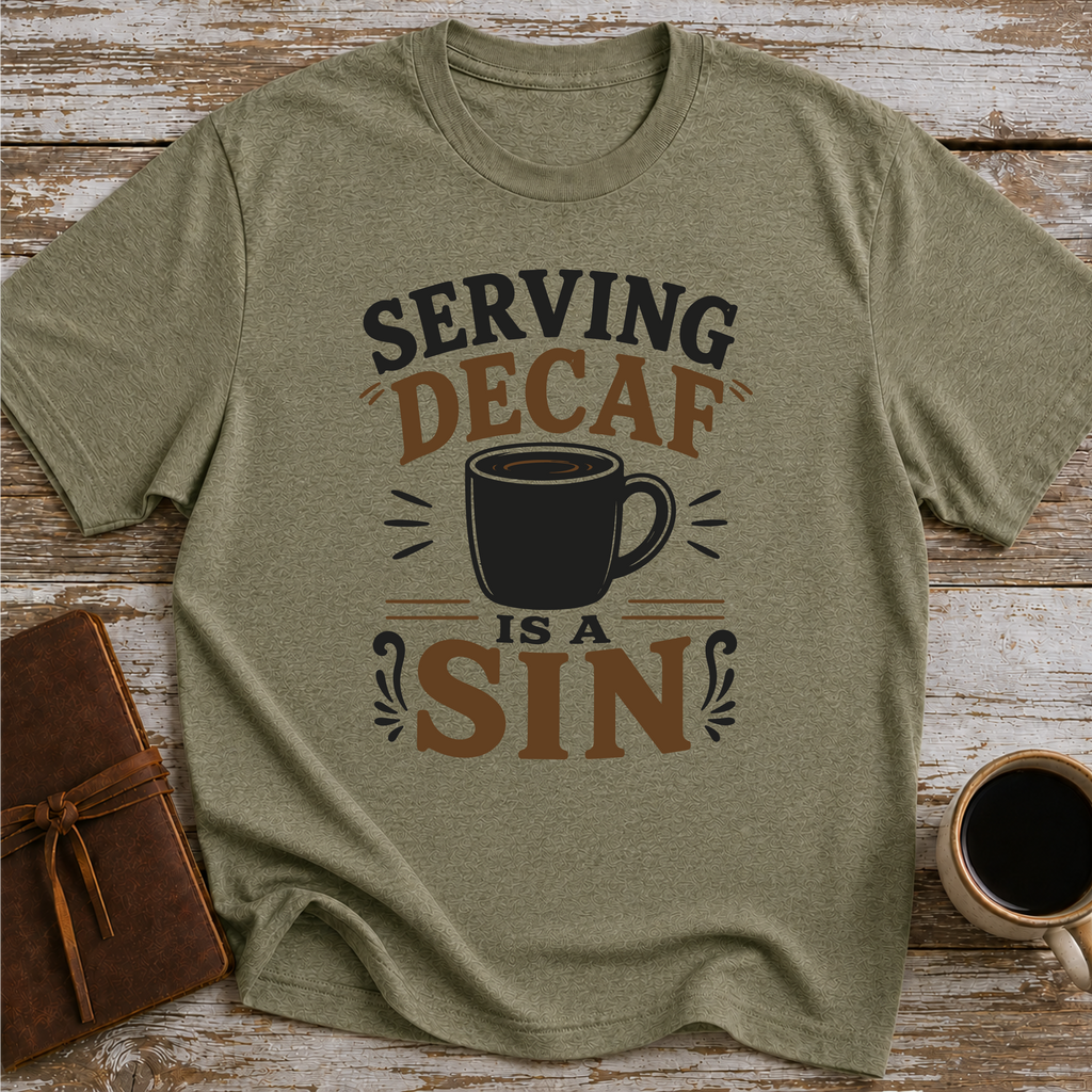 Serving Decaf Is A Sin - T-Shirt