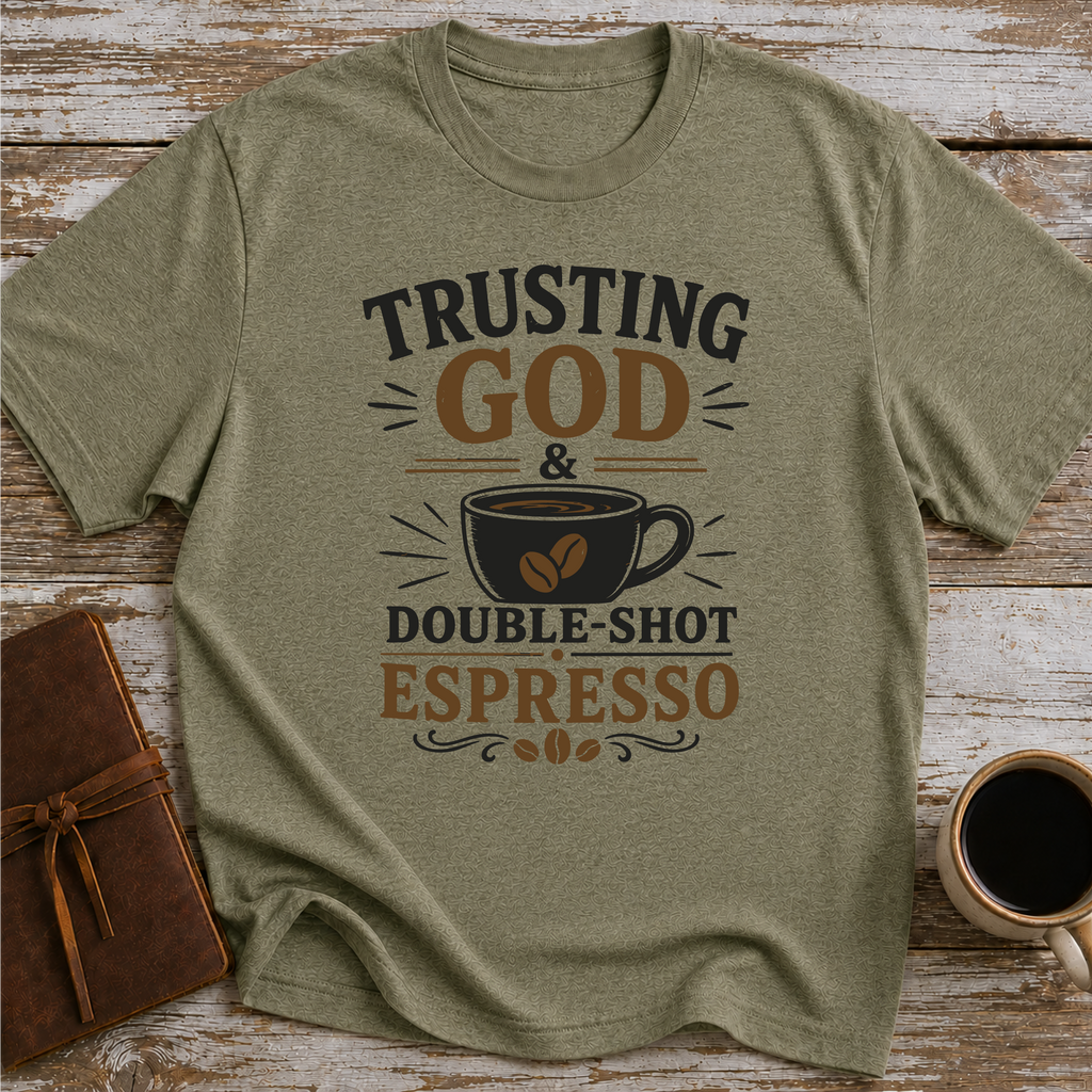 Trusting God & Double Shot Espresso - T-Shirt