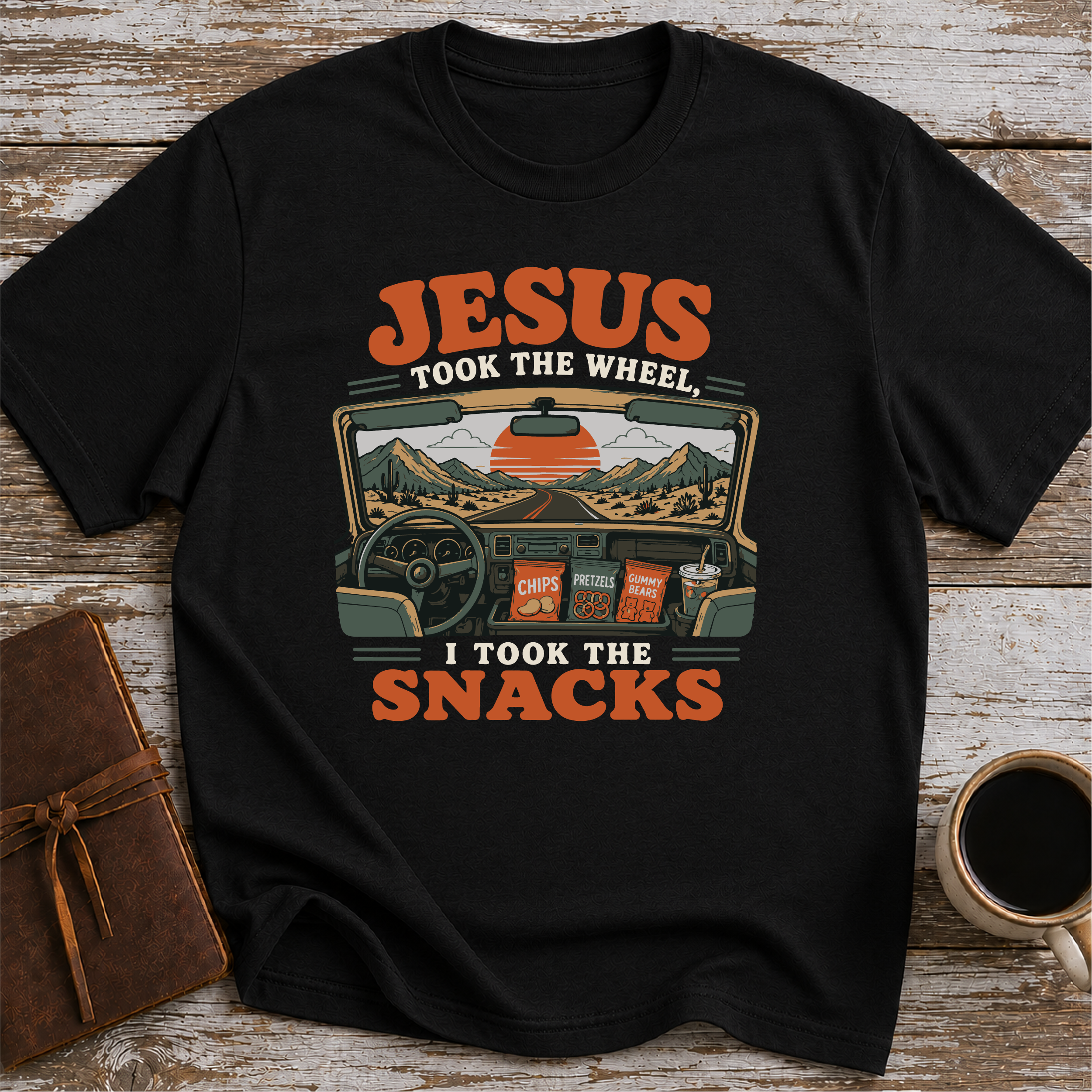 Jesus took the wheel, I took the snacks T-Shirt