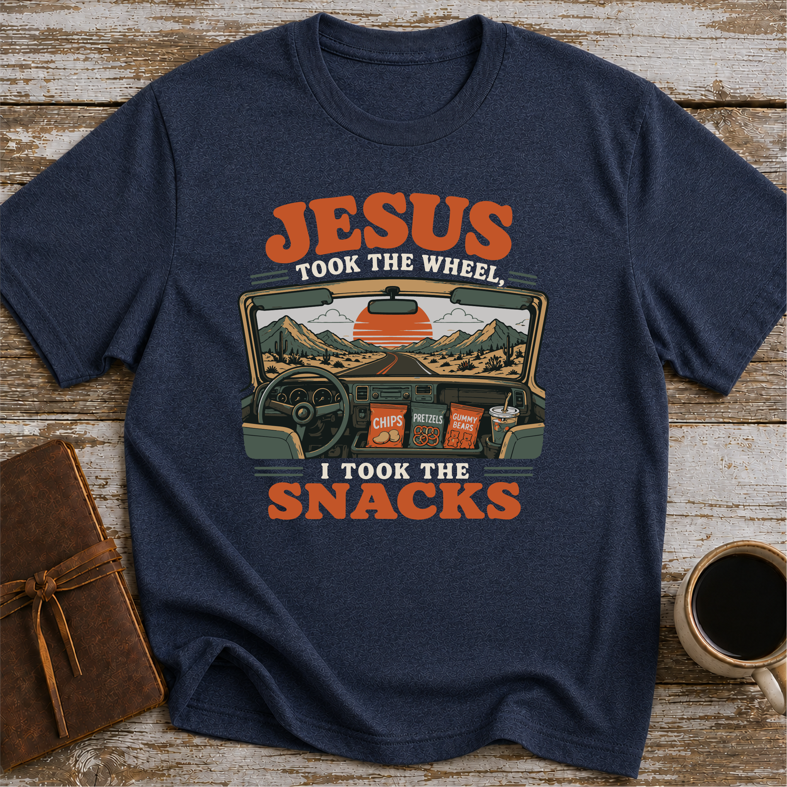 Jesus took the wheel, I took the snacks T-Shirt