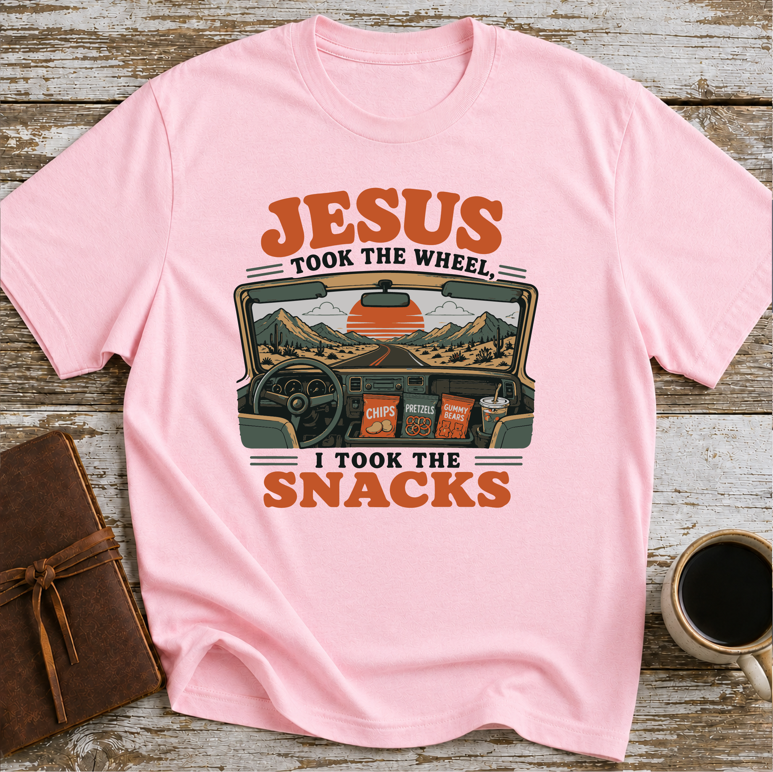 Jesus took the wheel, I took the snacks T-Shirt