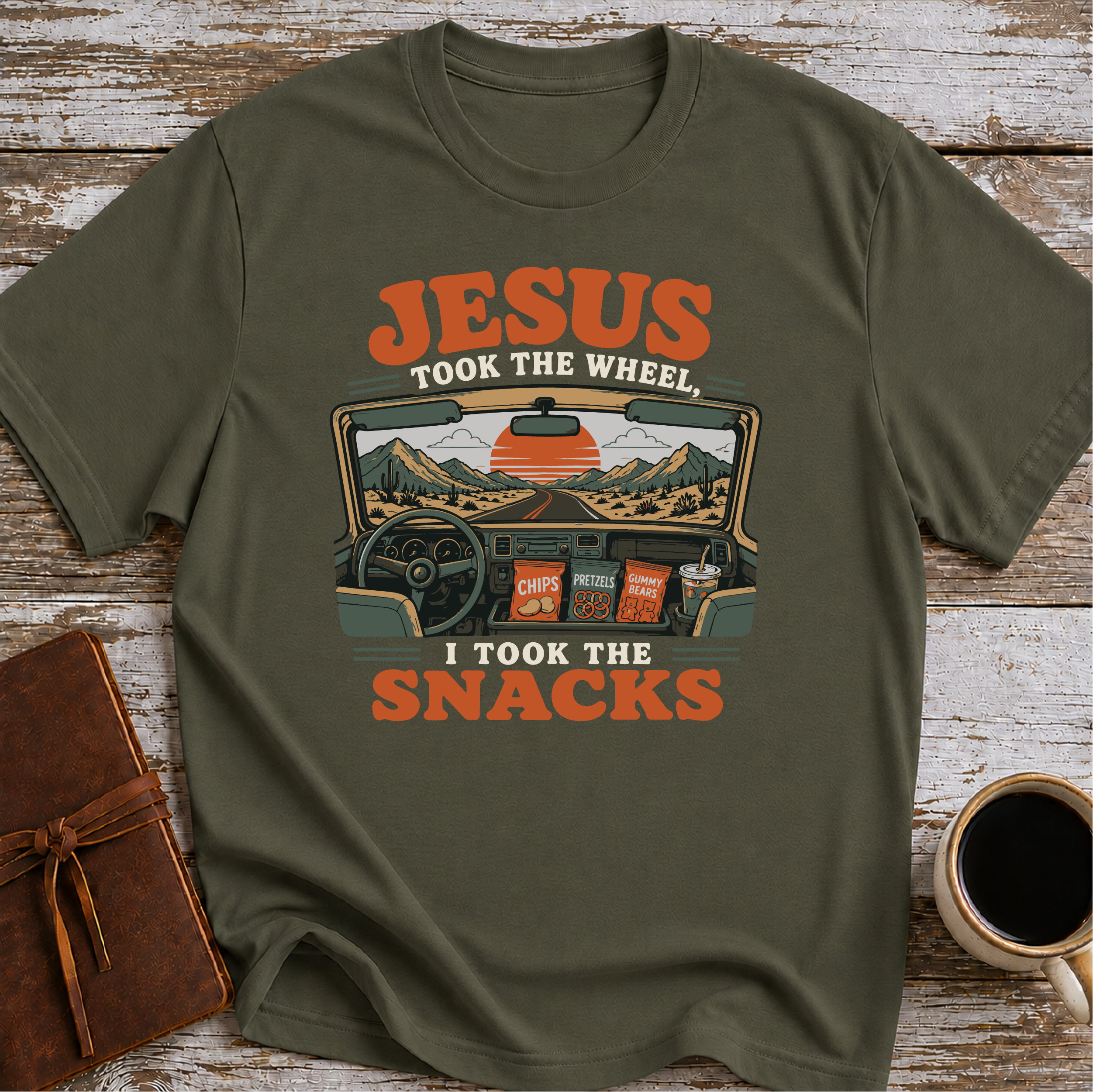 Jesus took the wheel, I took the snacks T-Shirt
