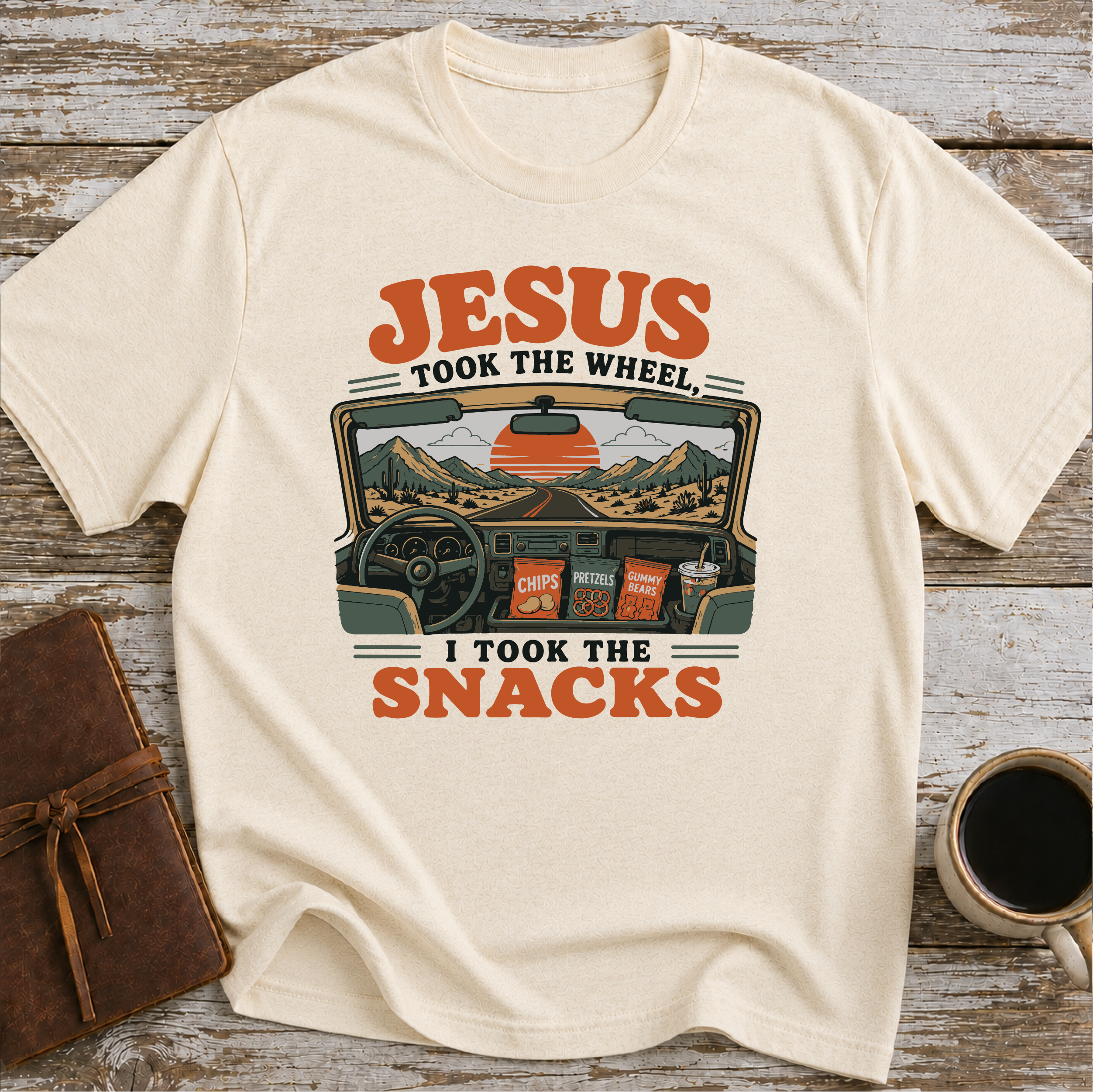 Jesus took the wheel, I took the snacks T-Shirt
