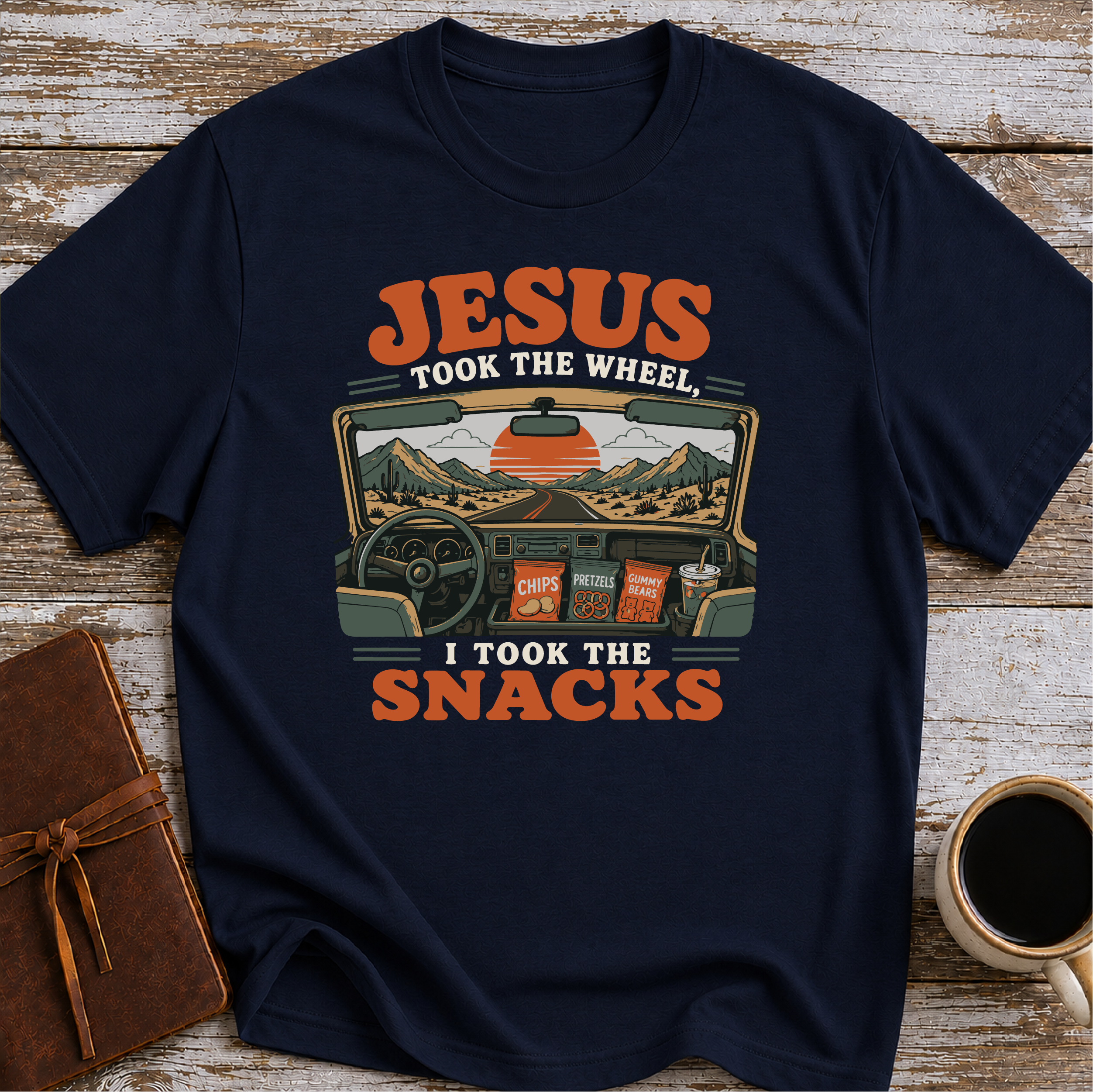 Jesus took the wheel, I took the snacks T-Shirt