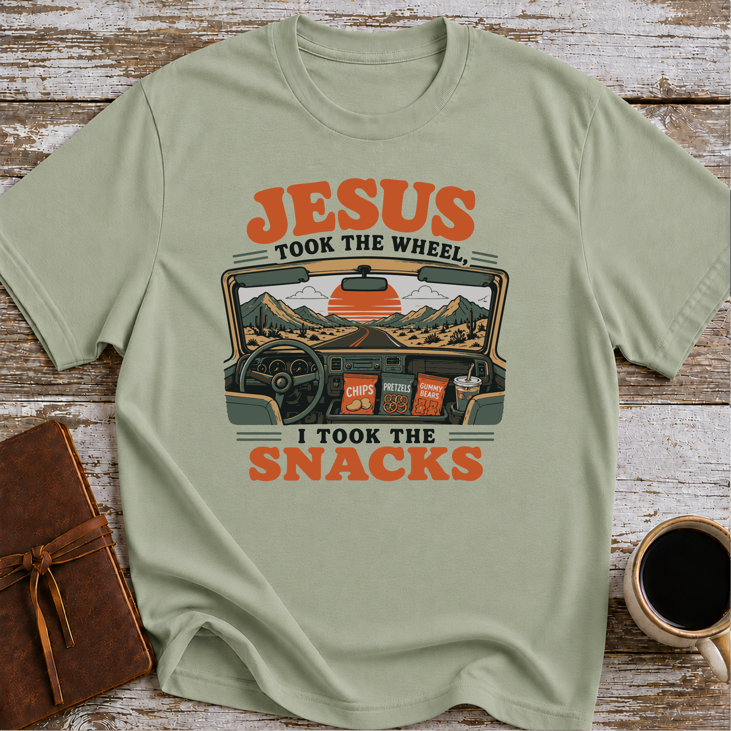 Jesus took the wheel, I took the snacks T-Shirt