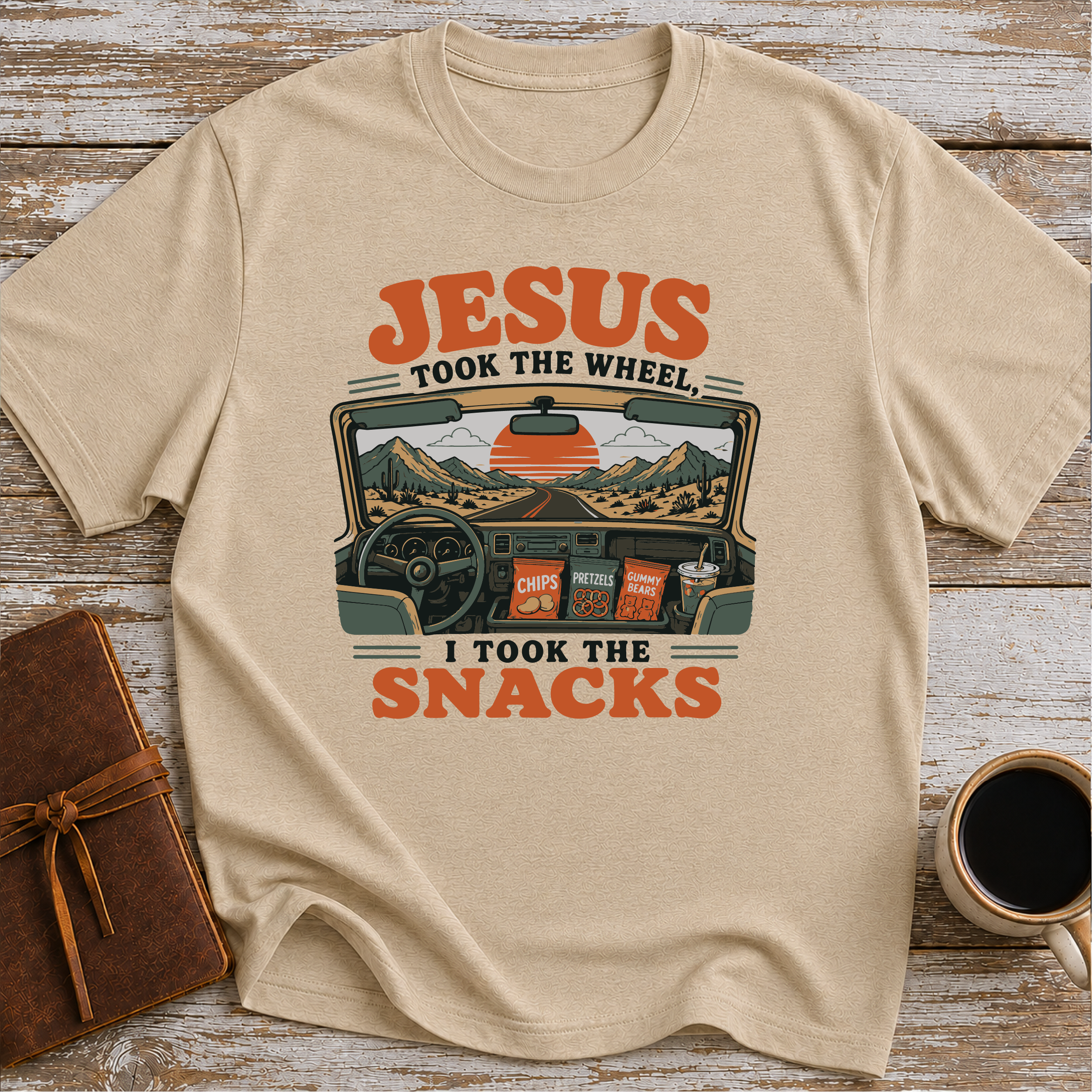 Jesus took the wheel, I took the snacks T-Shirt