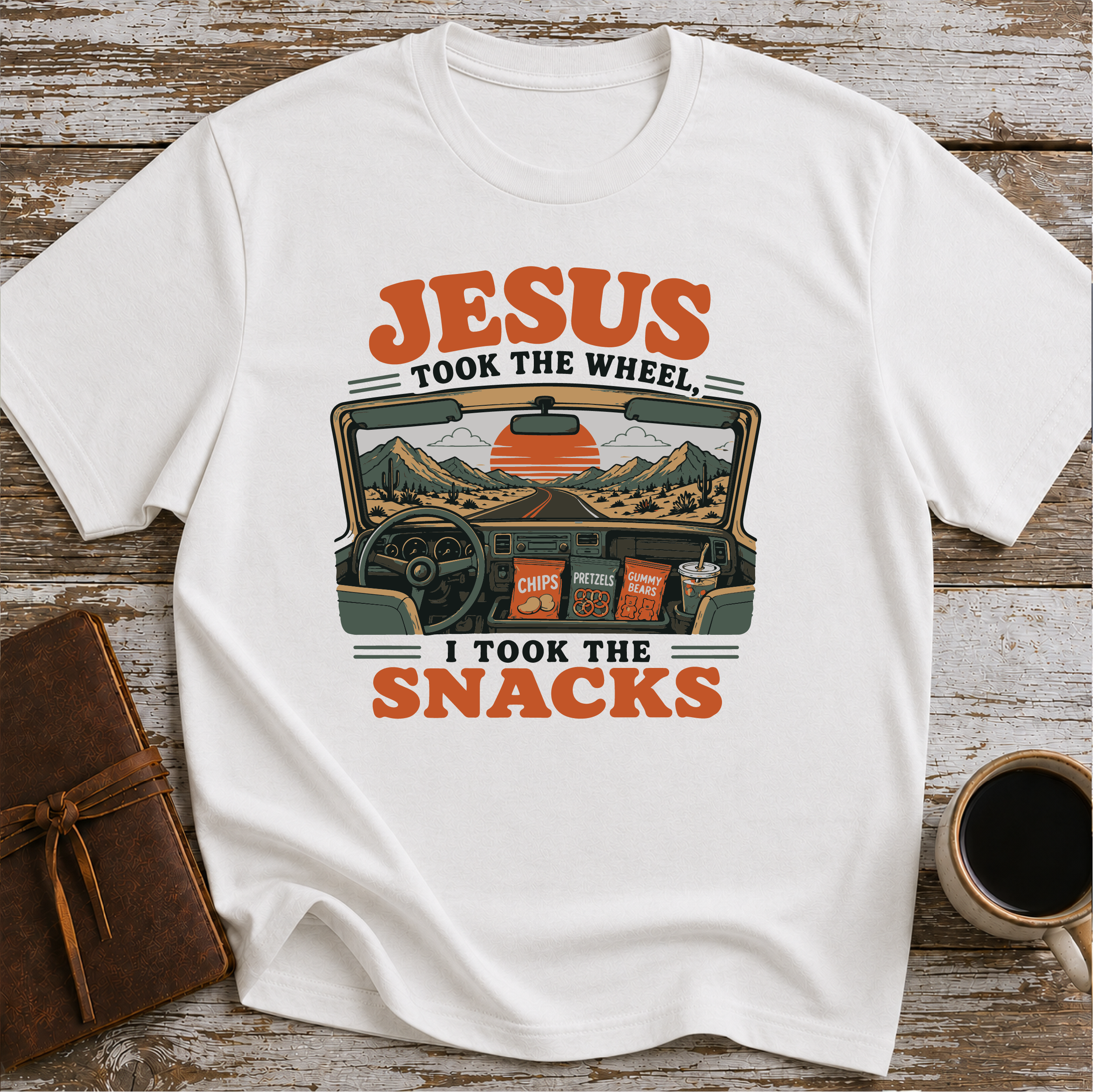 Jesus took the wheel, I took the snacks T-Shirt