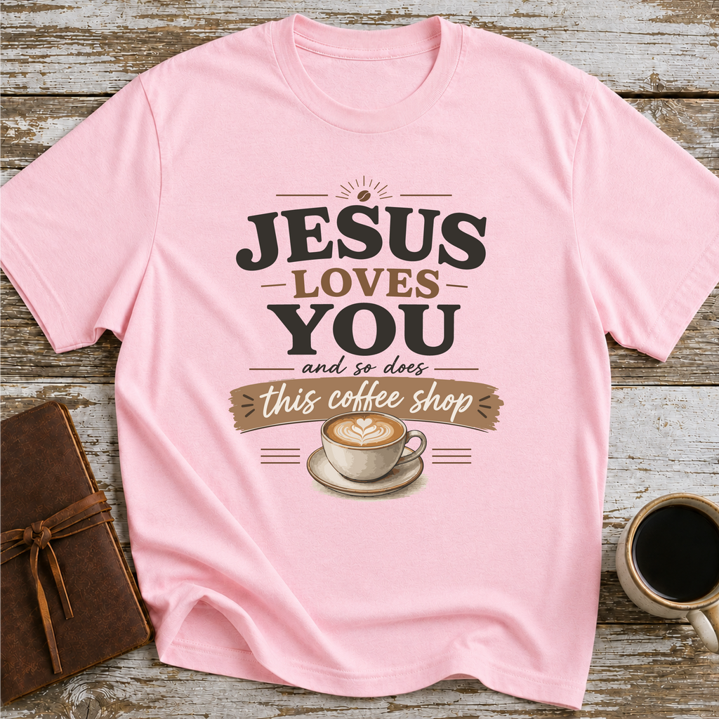 Jesus Loves You And So Does This Coffee Shop - T-Shirt