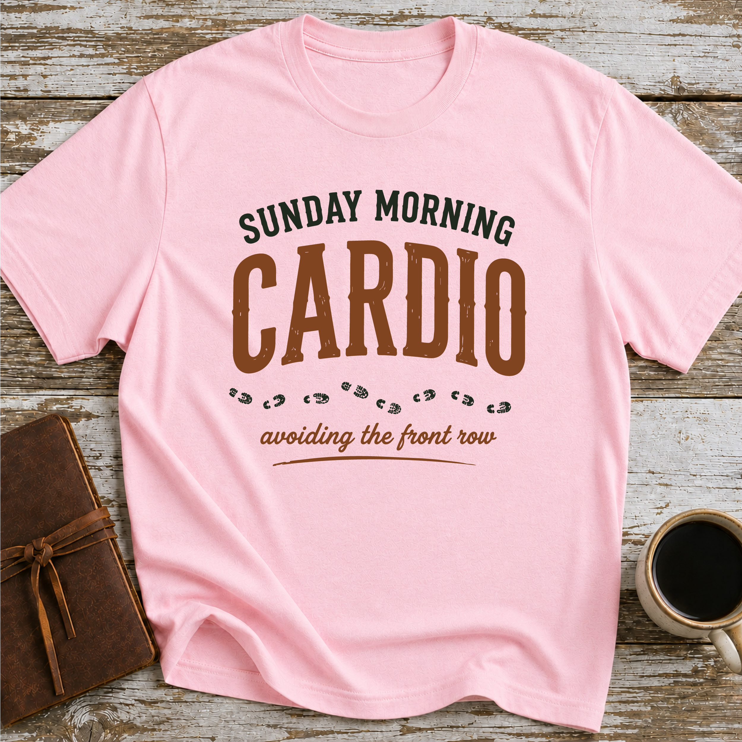 Sunday Morning Cardio, Avoiding The Front Row - T-Shirt