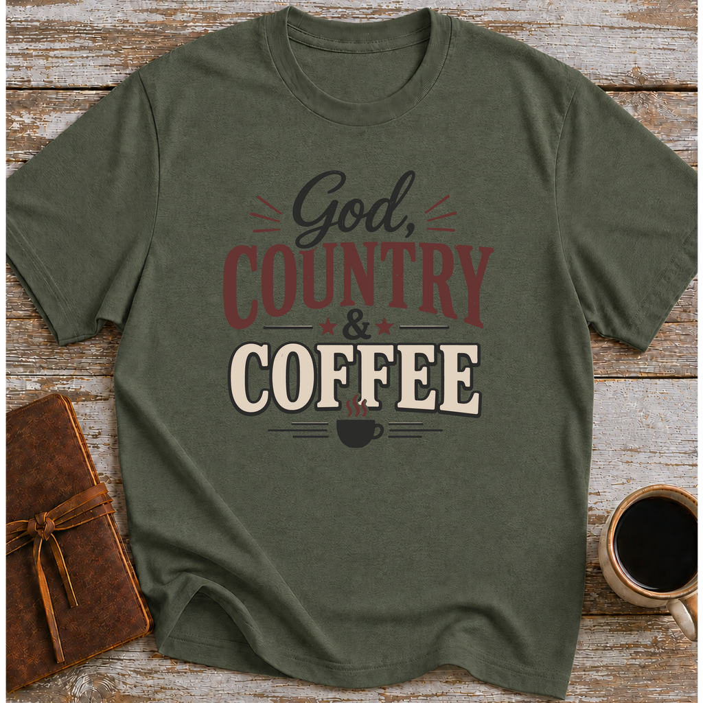 God Country And Coffee T-Shirt