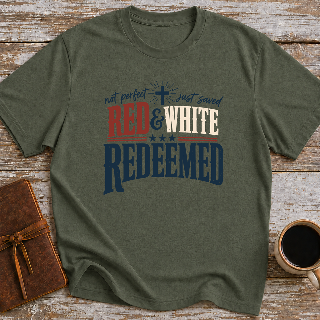 Red And White Redeemed - T-Shirt