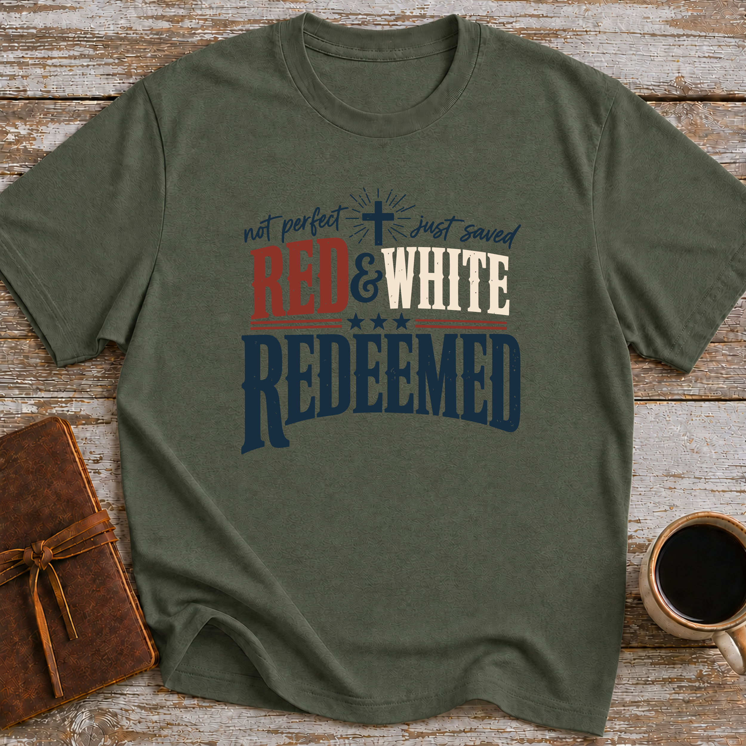 Red And White Redeemed - T-Shirt