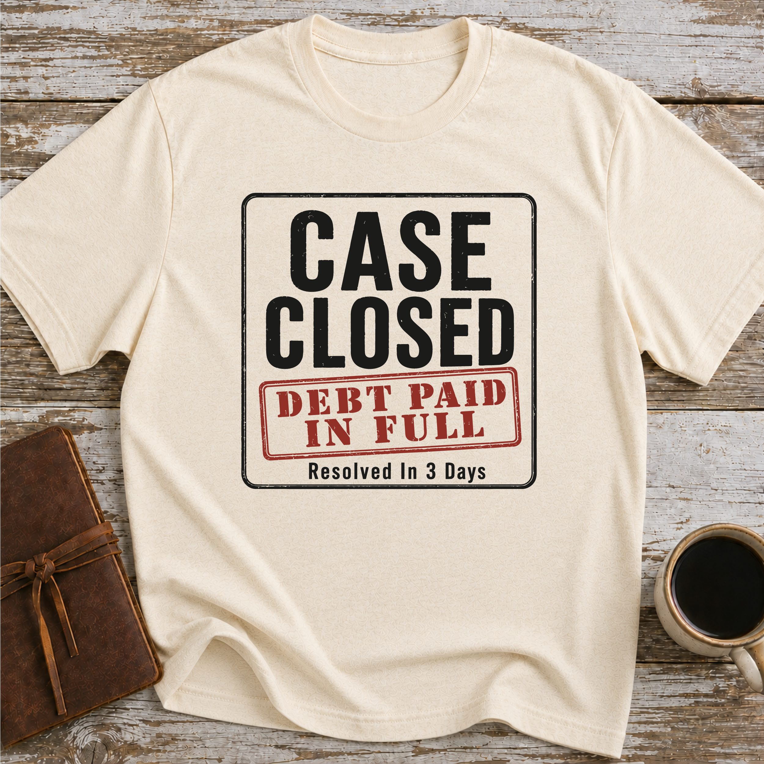 Case Closed Debt Paid In Full Resolved In 3 Days - T-Shirt