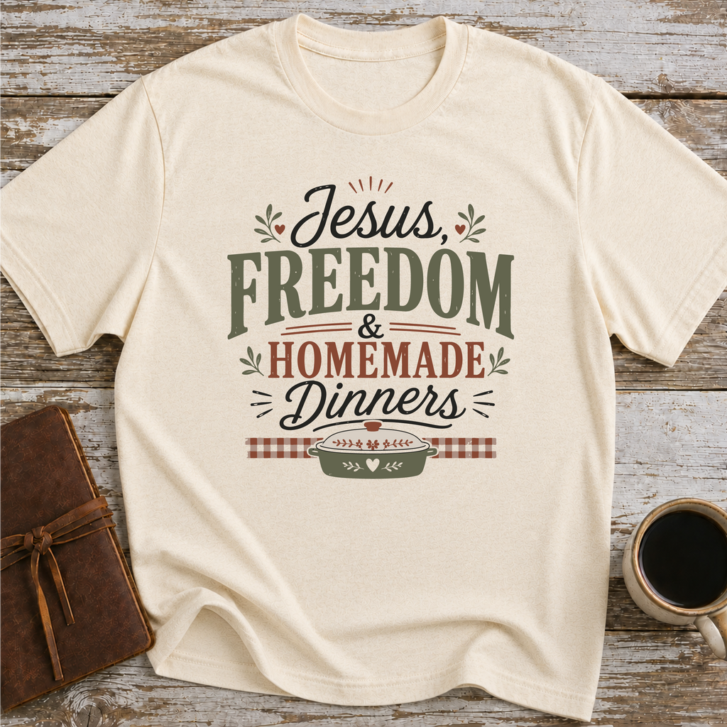 Jesus, Freedom & Homemade Dinners T-Shirt