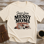 Jesus Loves Messy Moms, Covered In Laundry - T-Shirt