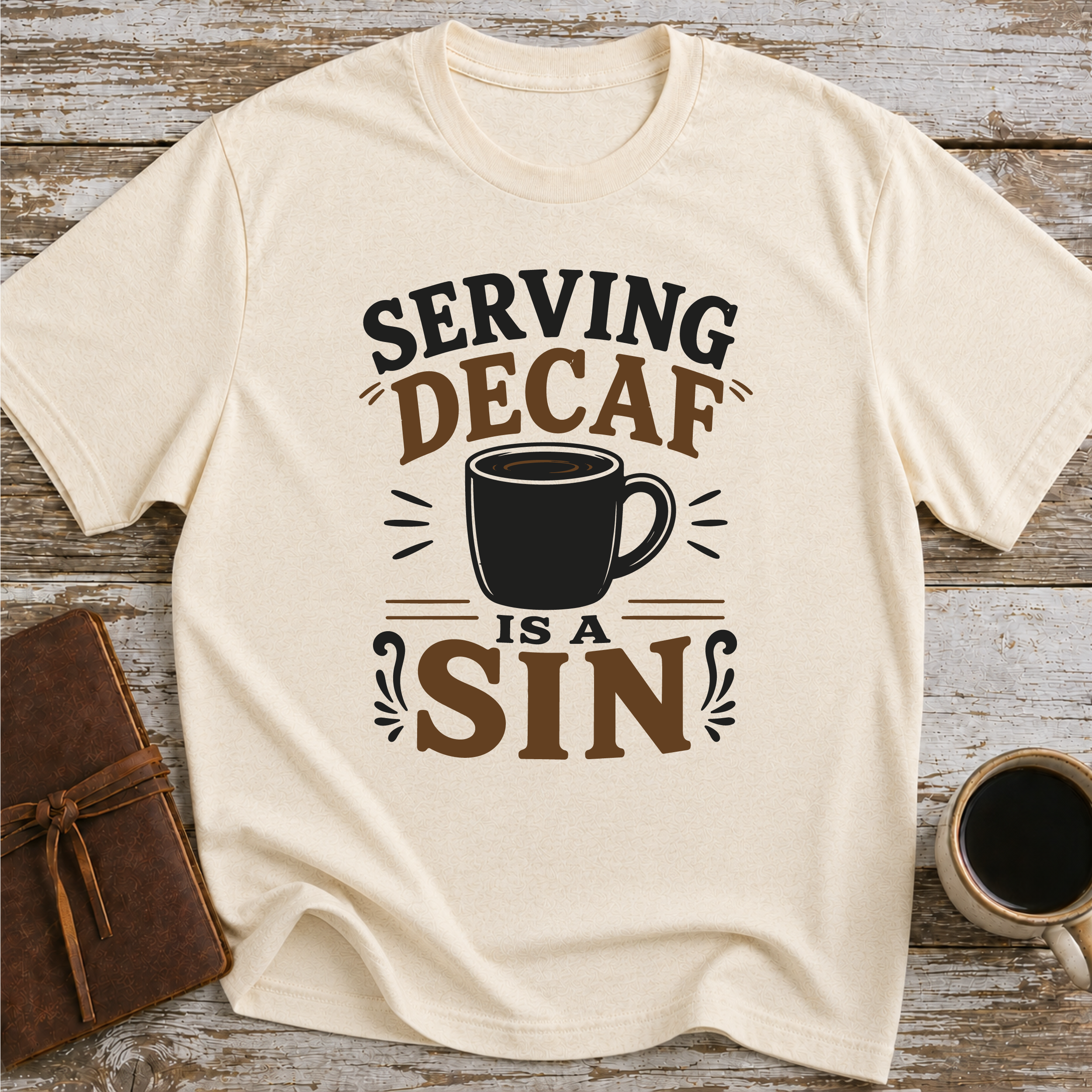 Serving Decaf Is A Sin - T-Shirt