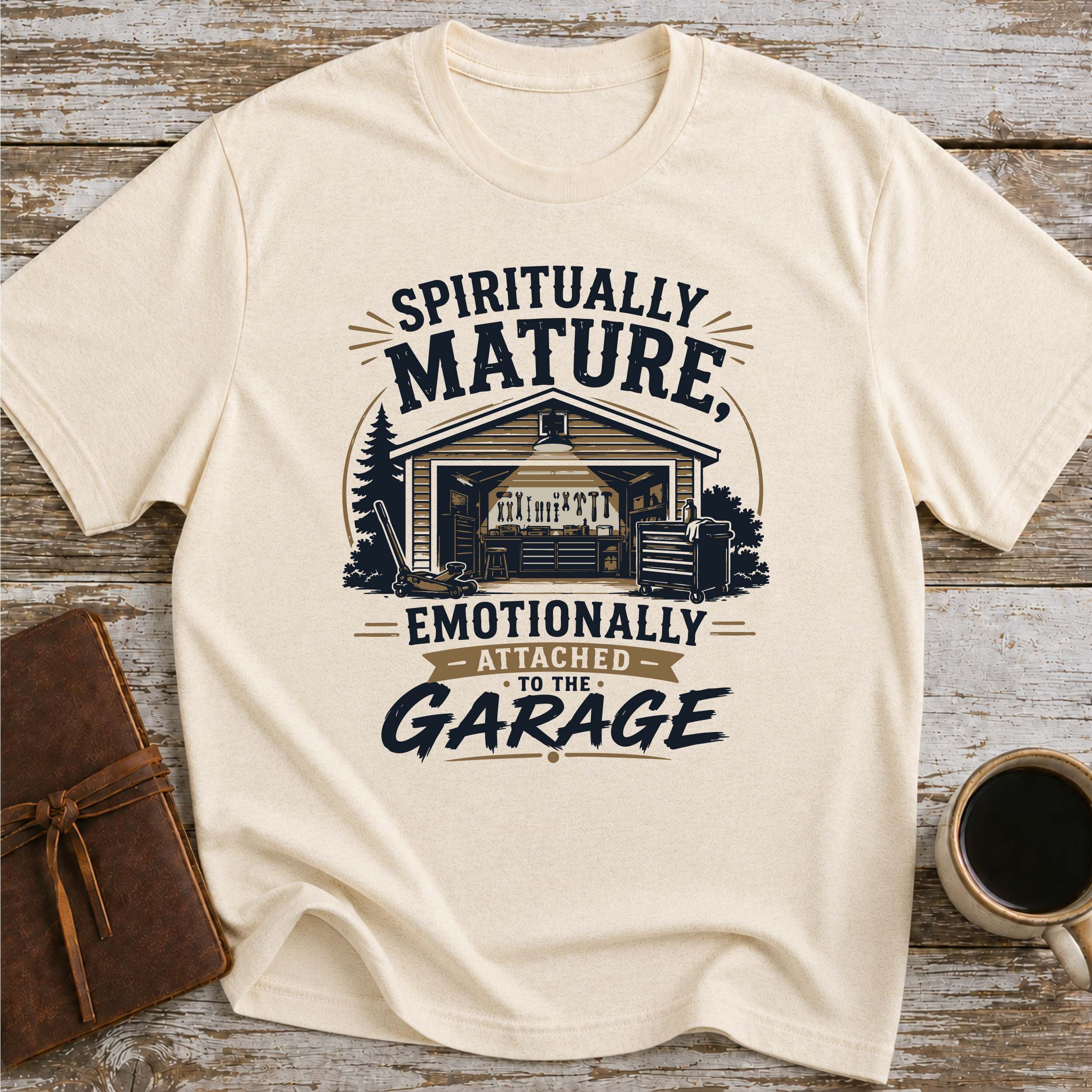 Spiritually Mature, Emotionally Attached To The Garage - T-Shirt