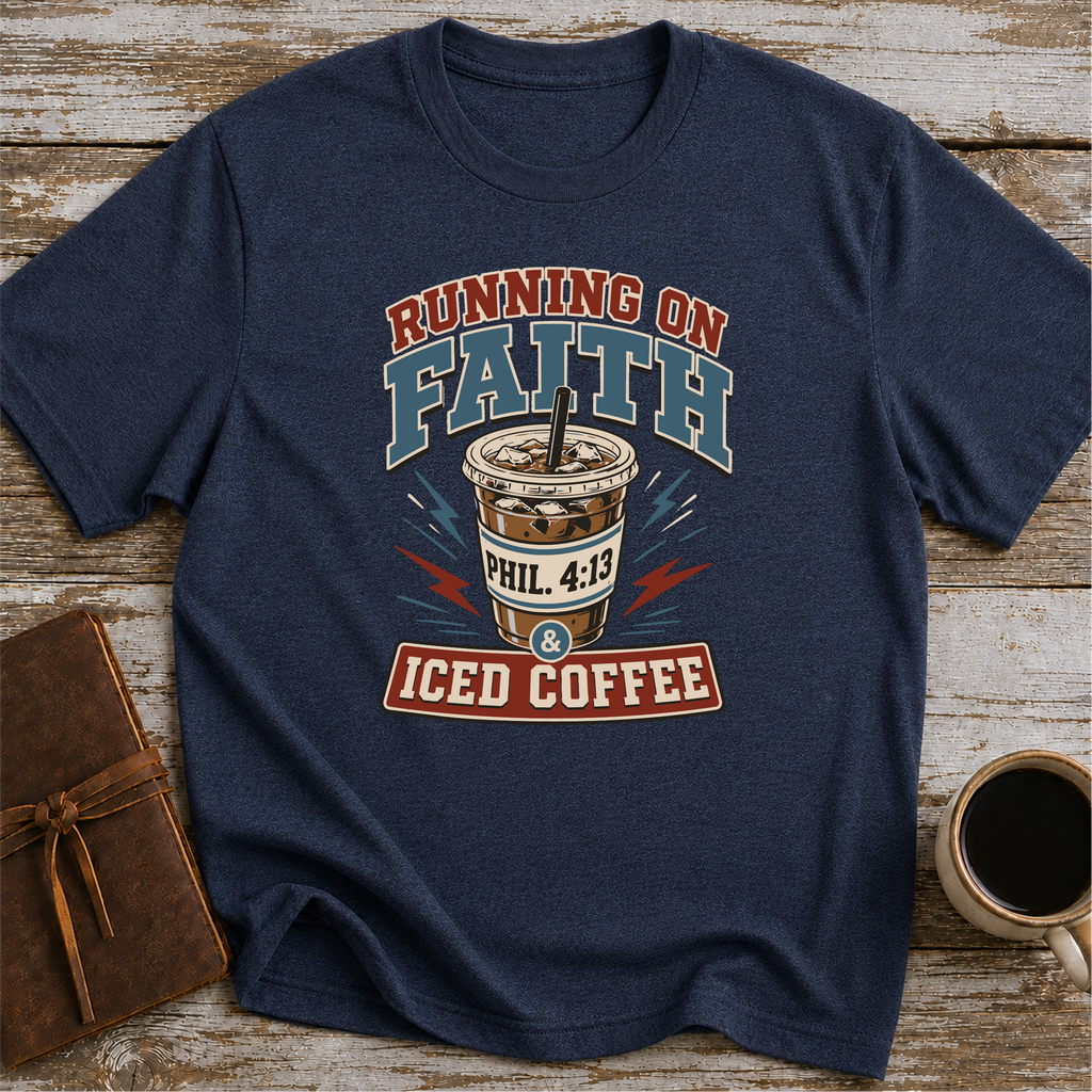 Running on Faith and Iced Coffee T-Shirt