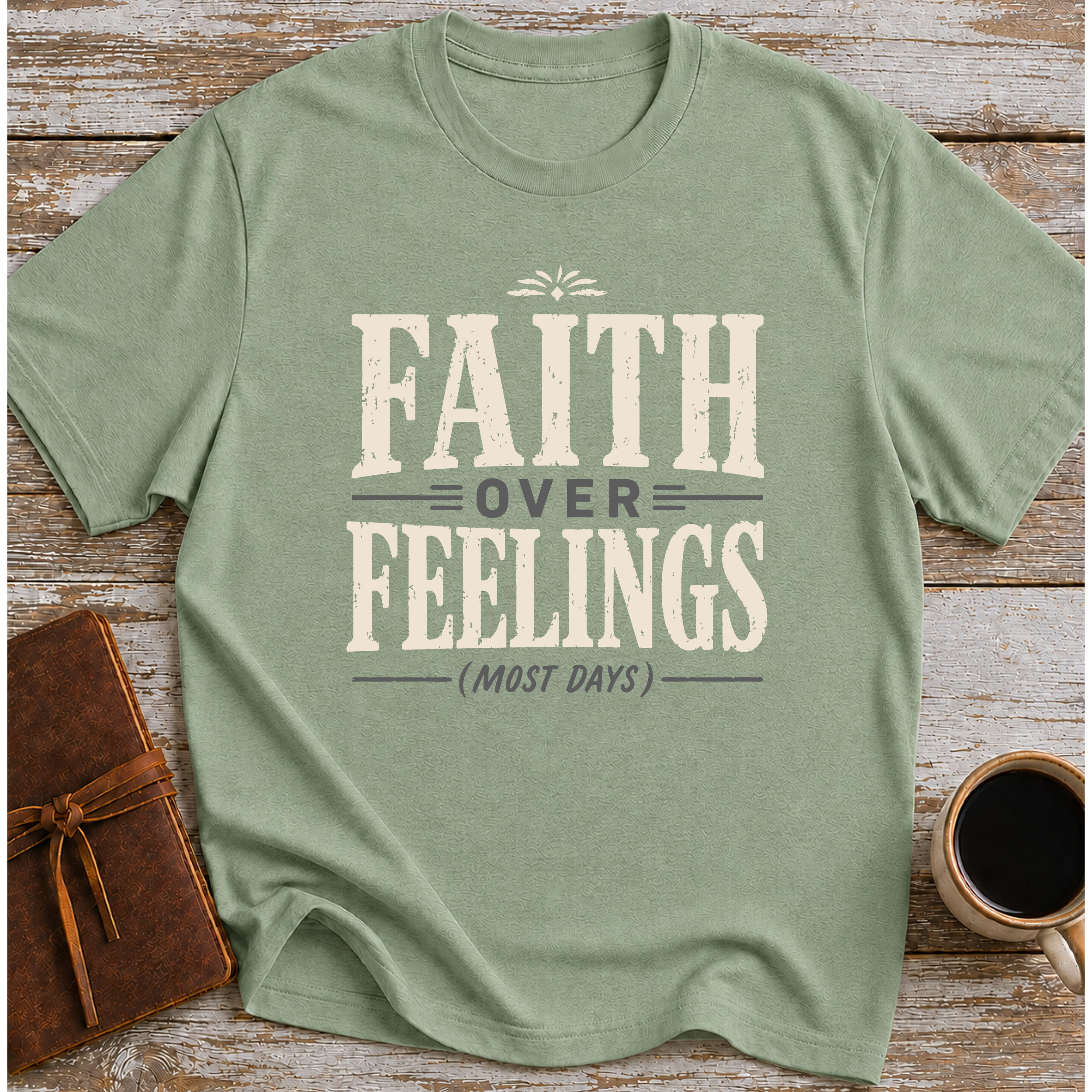 Faith Over Feelings (Most Days) - Christian Unisex T-Shirt