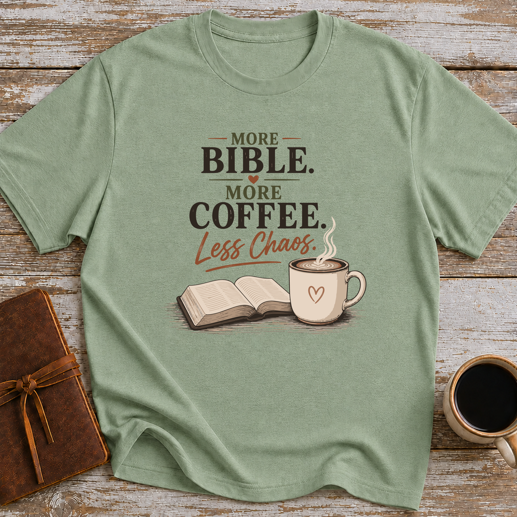 More Bible, More Coffee, Less Chaos - T-Shirt