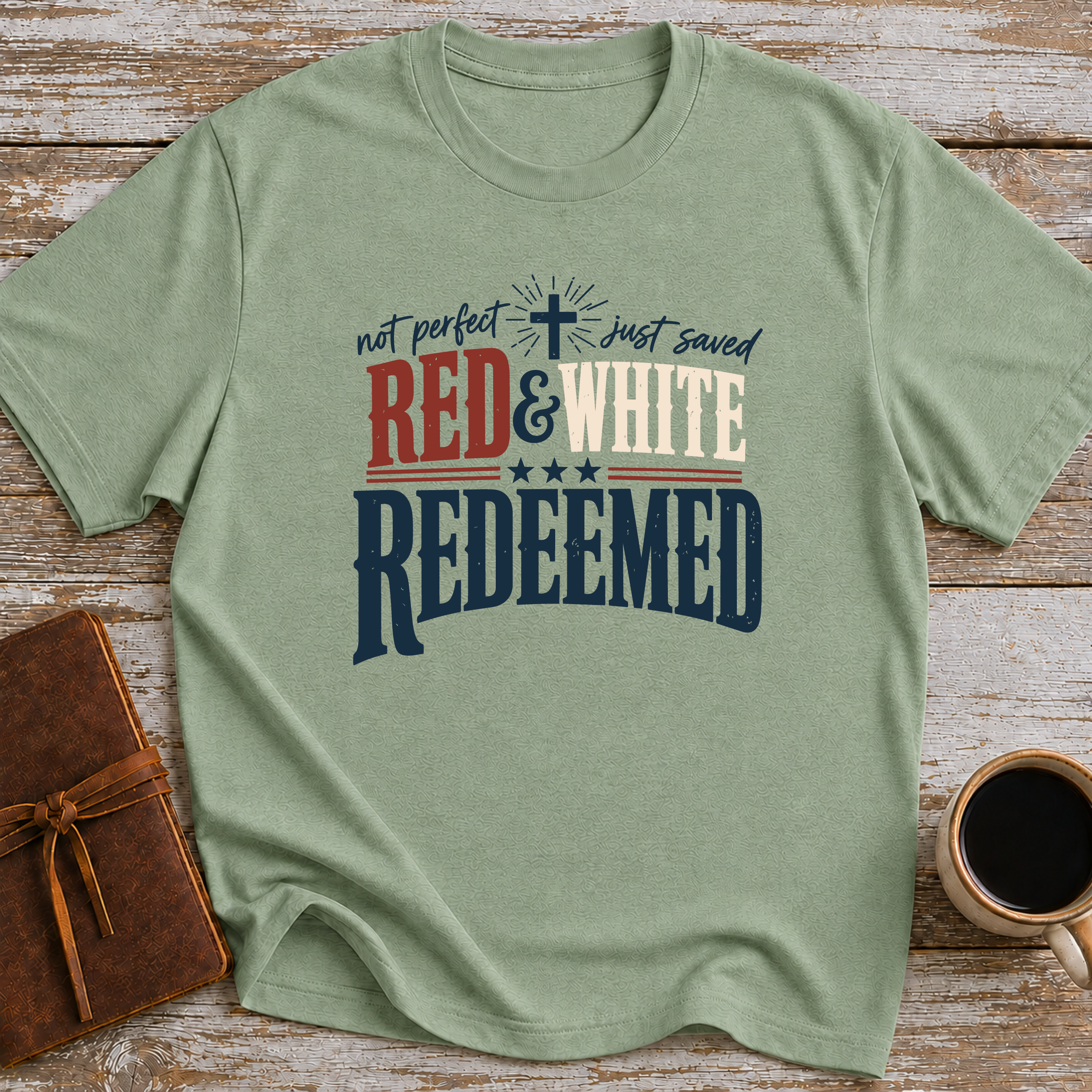 Red And White Redeemed - T-Shirt