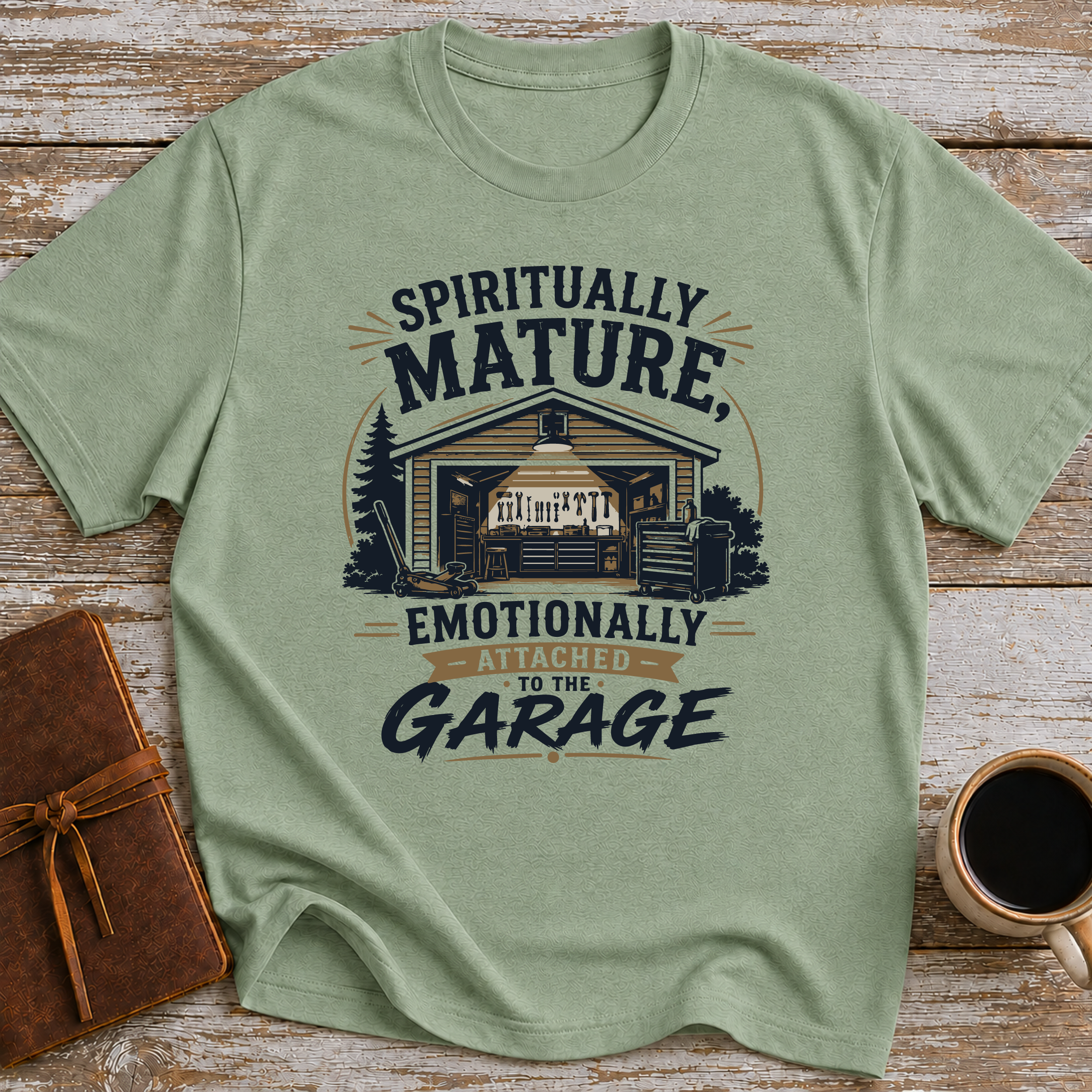 Spiritually Mature, Emotionally Attached To The Garage - T-Shirt