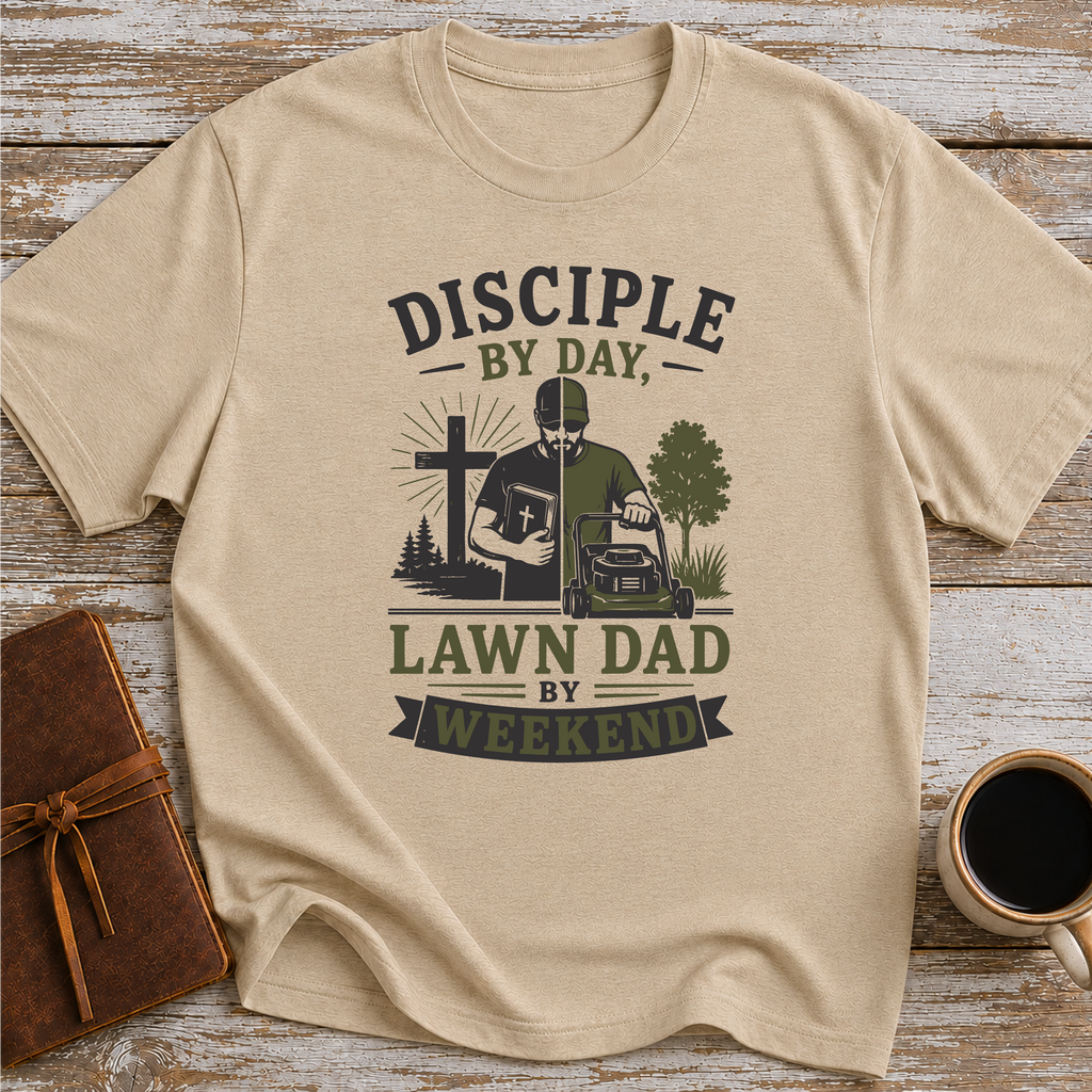 Disciple By Day, Lawn Dad By Weekend - T-Shirt