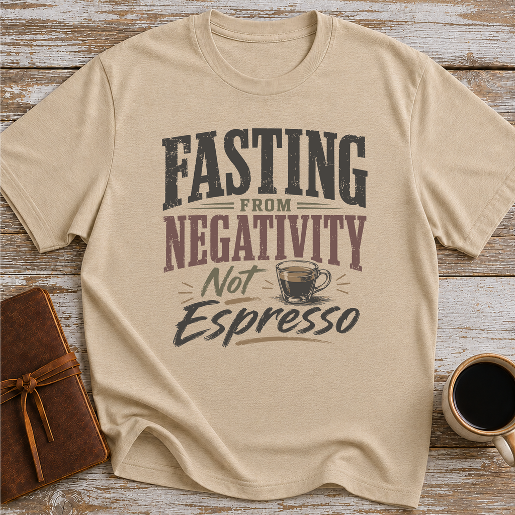 Fasting From Negativity Not Espresso - T-Shirt