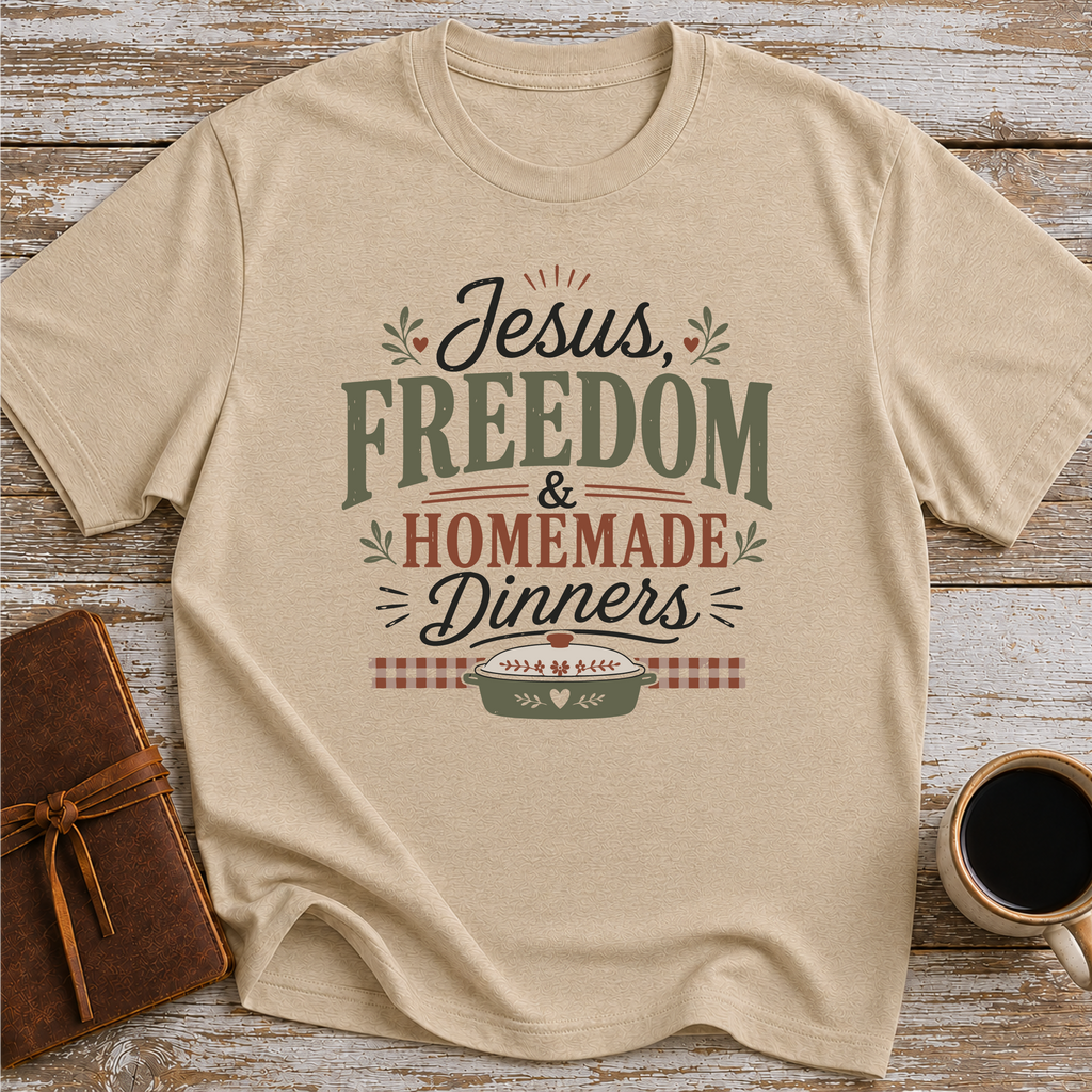 Jesus, Freedom & Homemade Dinners T-Shirt