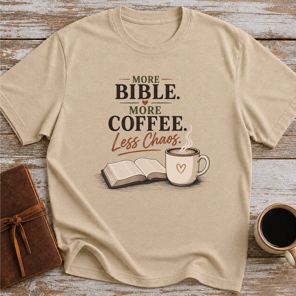 More Bible, More Coffee, Less Chaos - T-Shirt