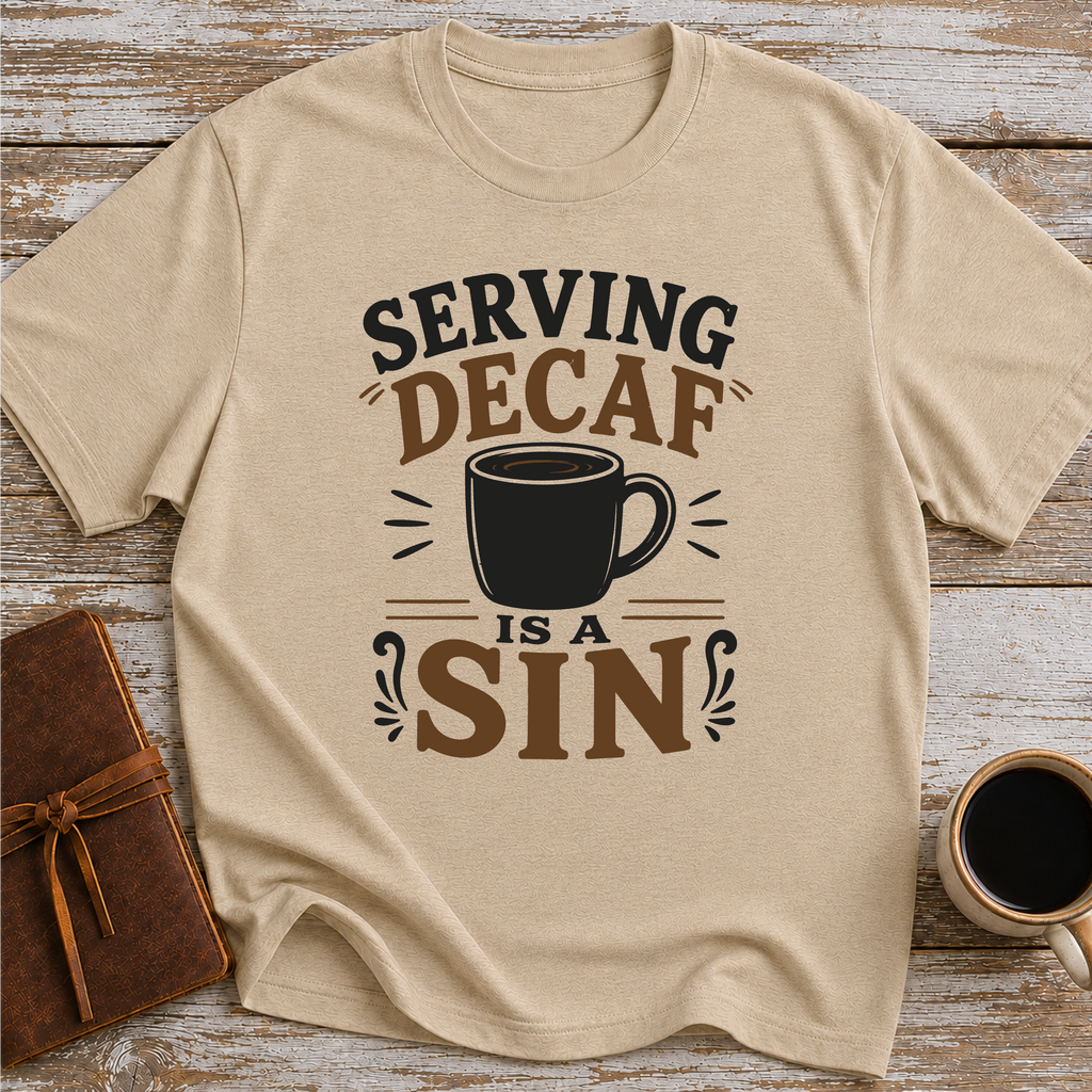 Serving Decaf Is A Sin - T-Shirt