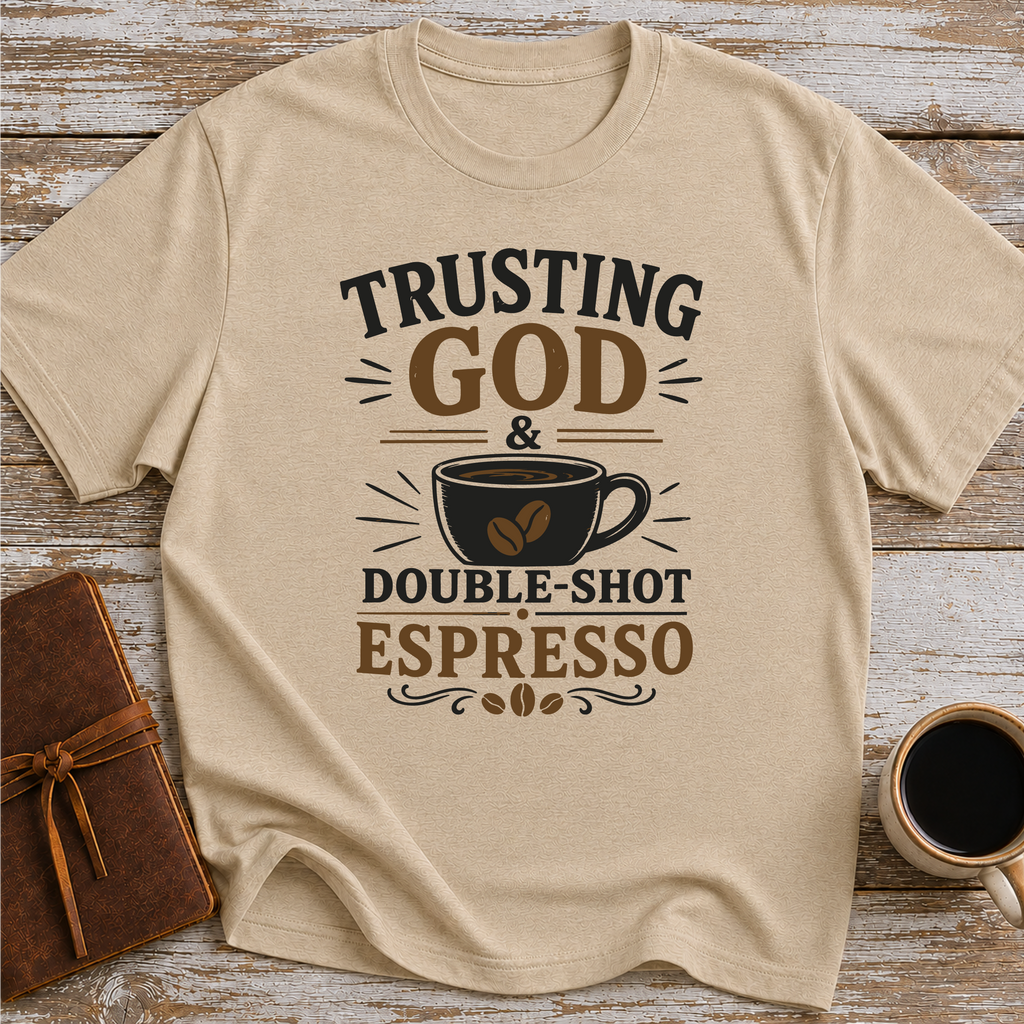 Trusting God & Double Shot Espresso - T-Shirt