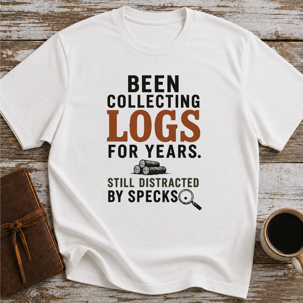 Been Collecting Logs For Years Still Distracted By Specks - T-Shirt