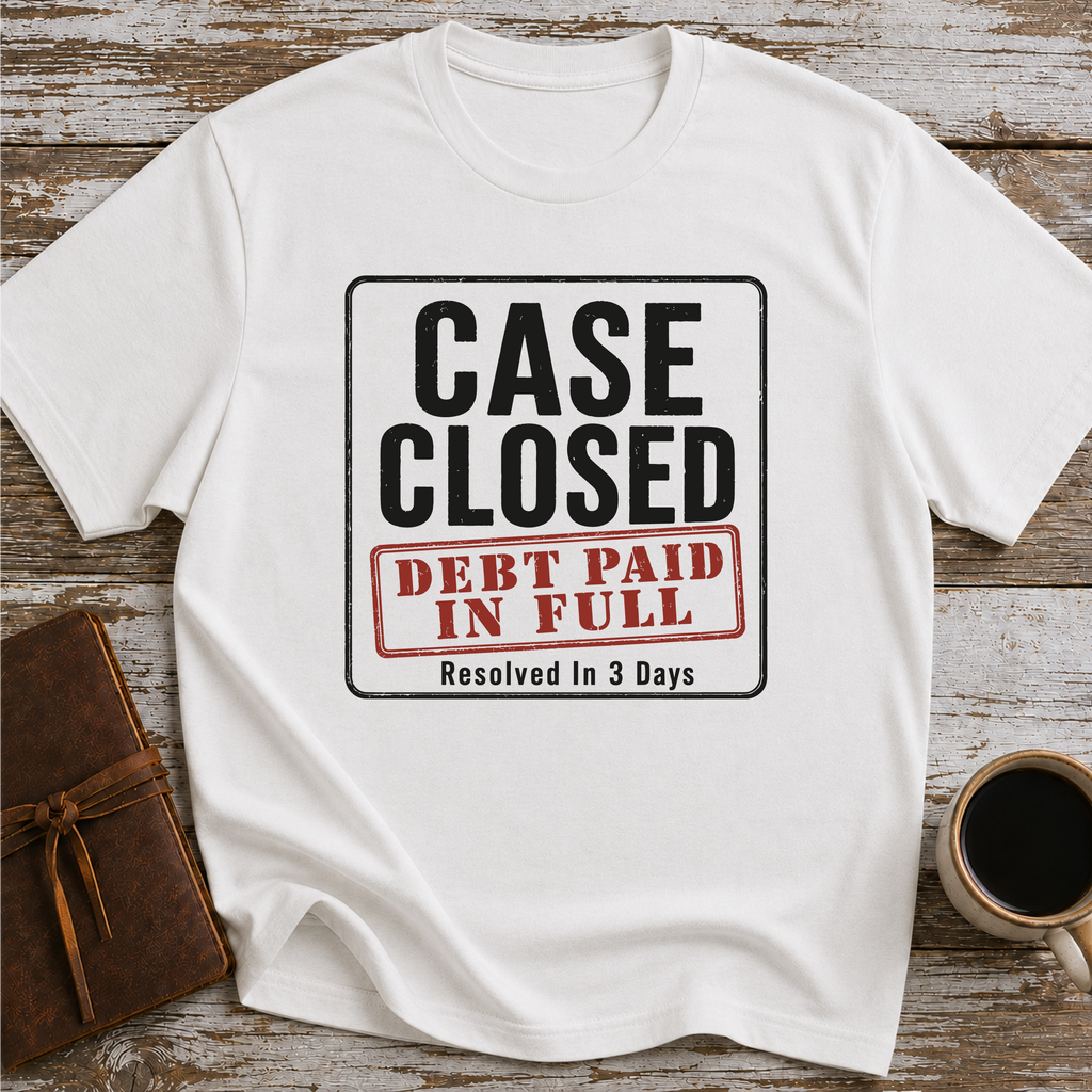 Case Closed Debt Paid In Full Resolved In 3 Days - T-Shirt