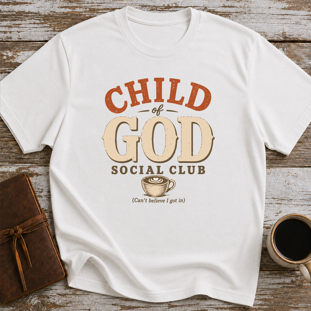 Child Of God Social Club Can't Believe I Got In - T-Shirt