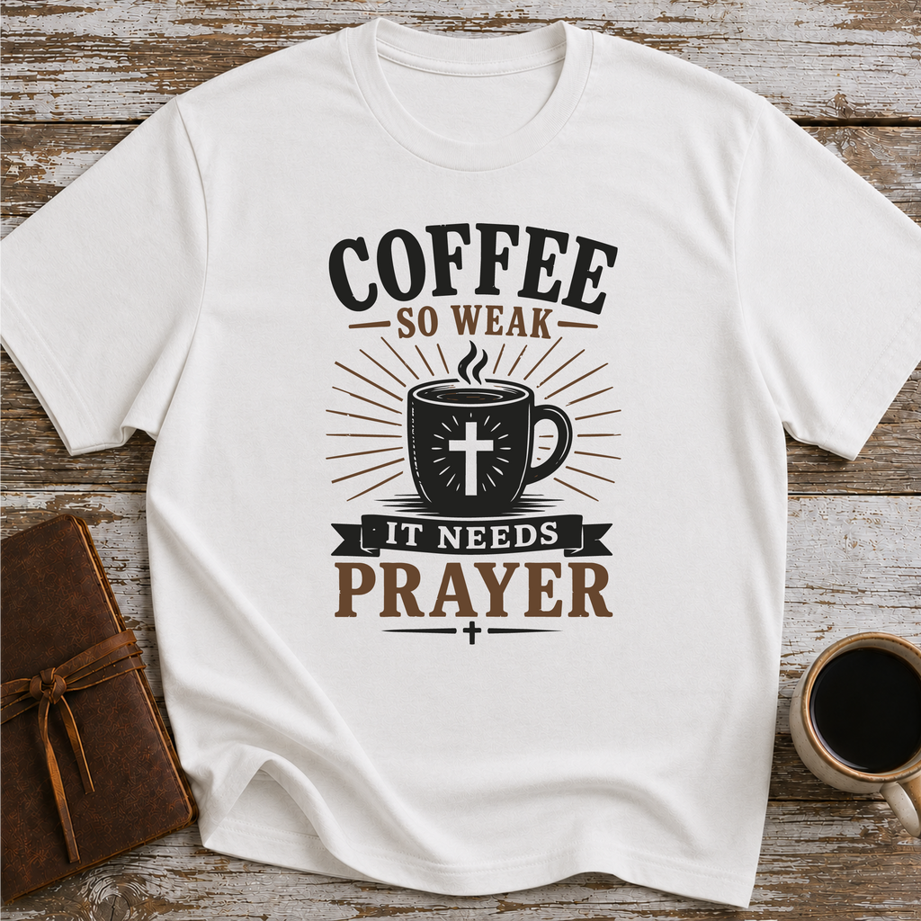 Coffee So Weak It Needs Prayer - T-Shirt