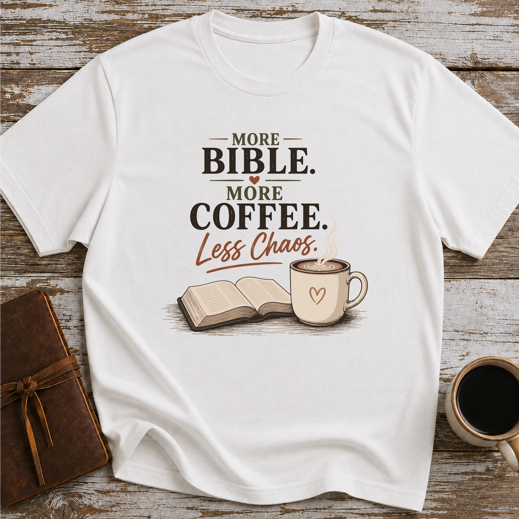 More Bible, More Coffee, Less Chaos - T-Shirt