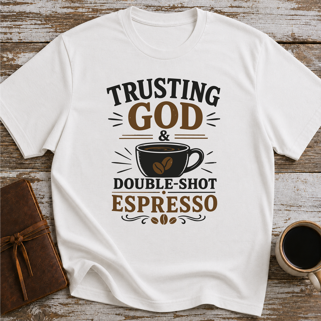Trusting God & Double Shot Espresso - T-Shirt