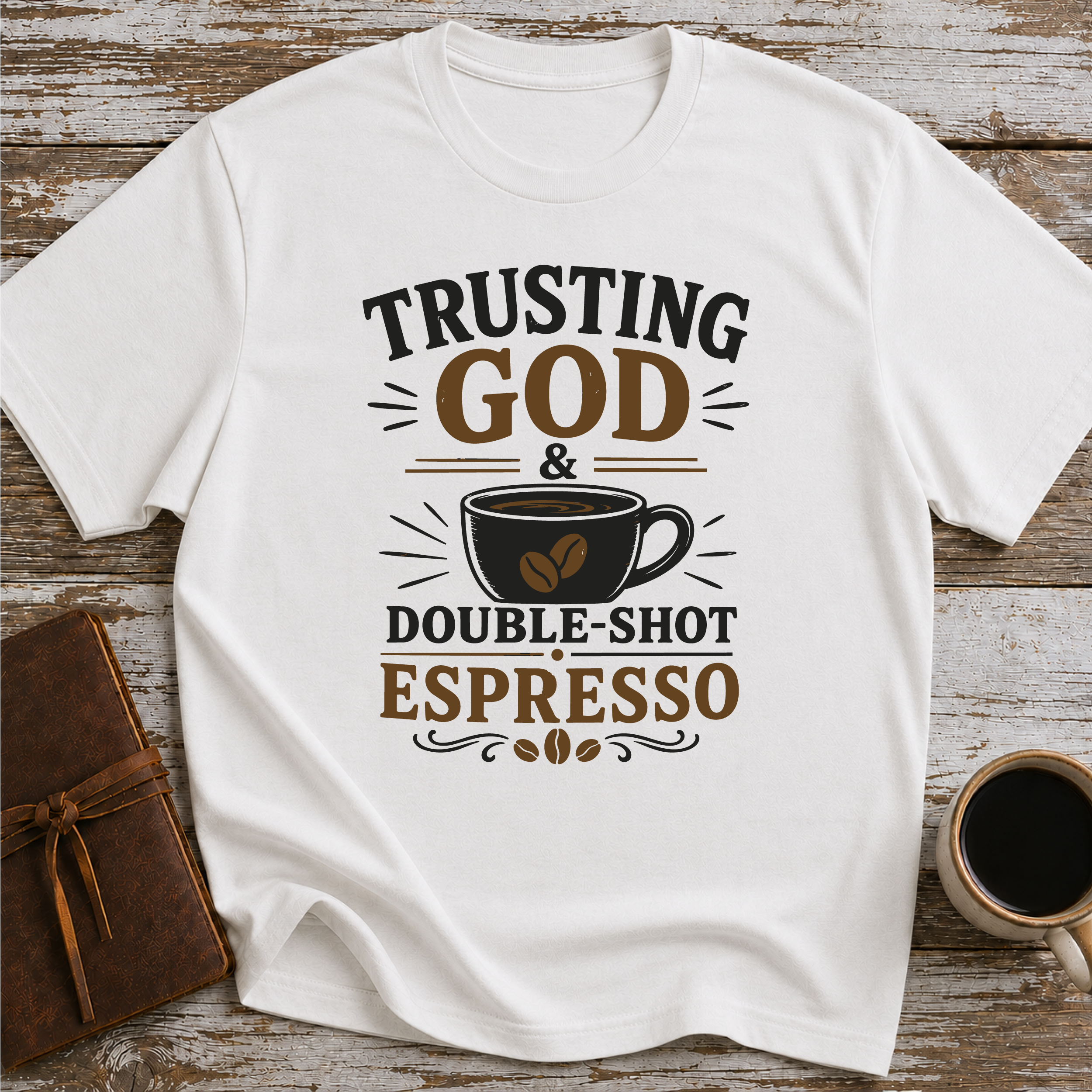 Trusting God & Double Shot Espresso - T-Shirt